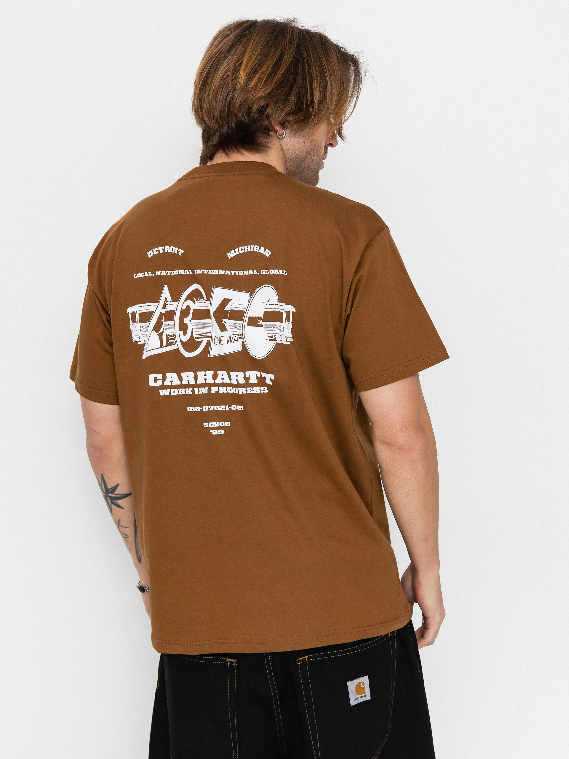 Carhartt WIP T-Shirt Runaway (hamilton brown/white)