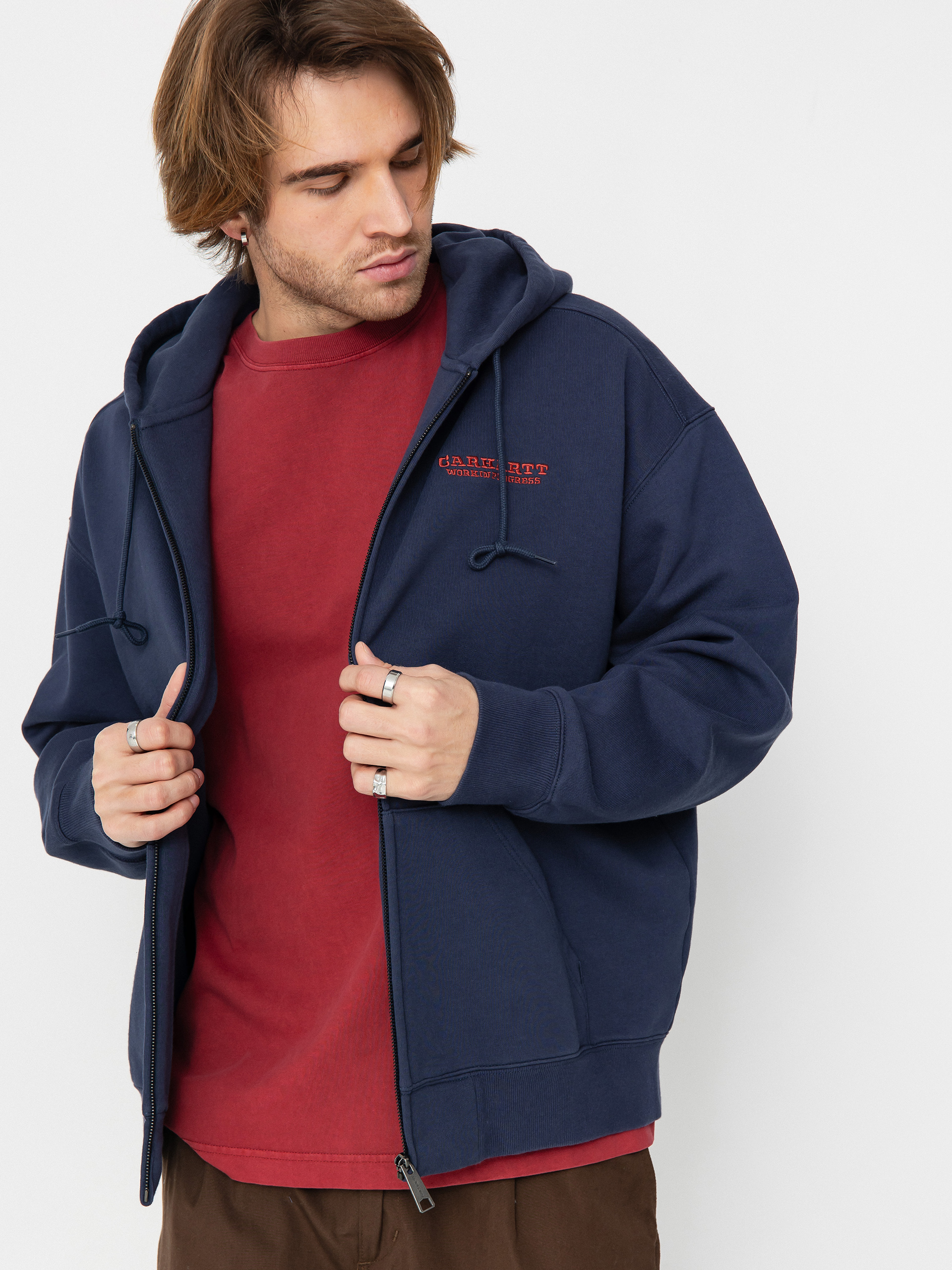 Carhartt WIP Hoodie Runaway ZHD (blue/vermillion)