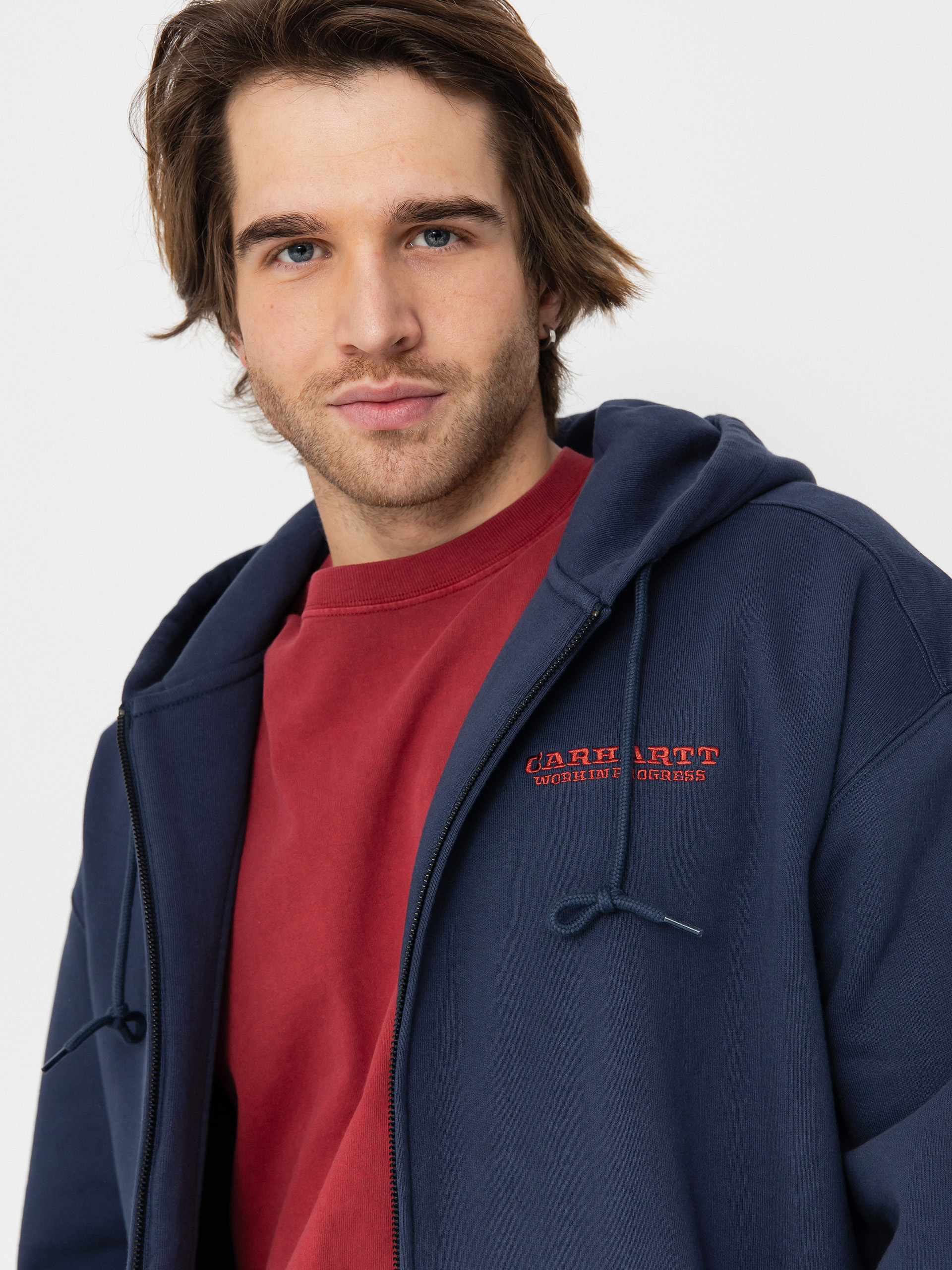 Carhartt WIP Hoodie Runaway ZHD - navy blue (blue/vermillion)