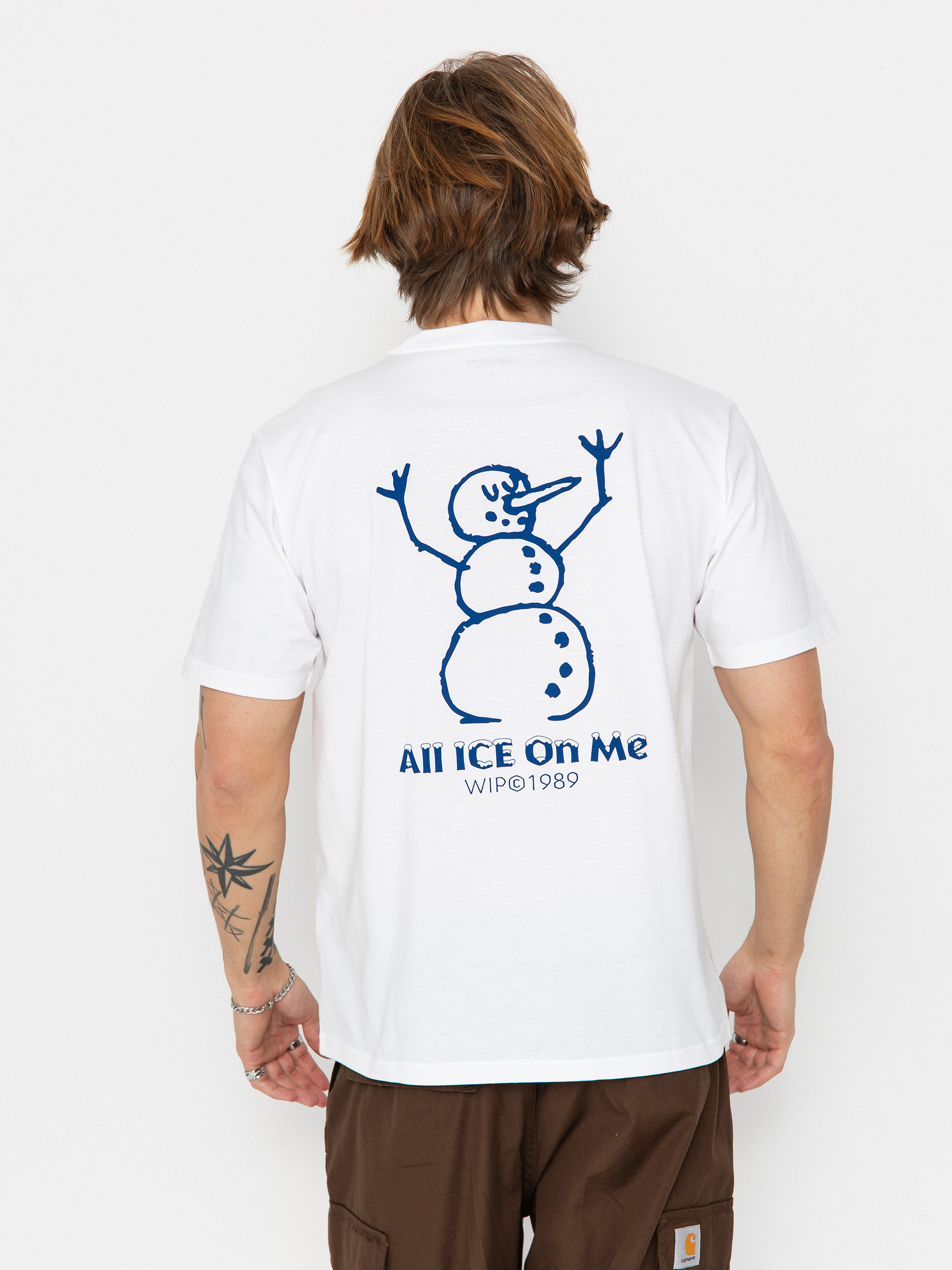 【関税込み】Carhartt Work In Progress ホワイト Ice Tシャツ Carhartt WIP Ice Men's T-Shirt White I034436-02XX | FOOTDISTRICT