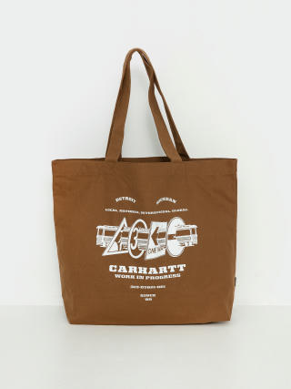 Carhartt WIP Canvas Graphic Tote Tasche (runaway print hamilton brown)