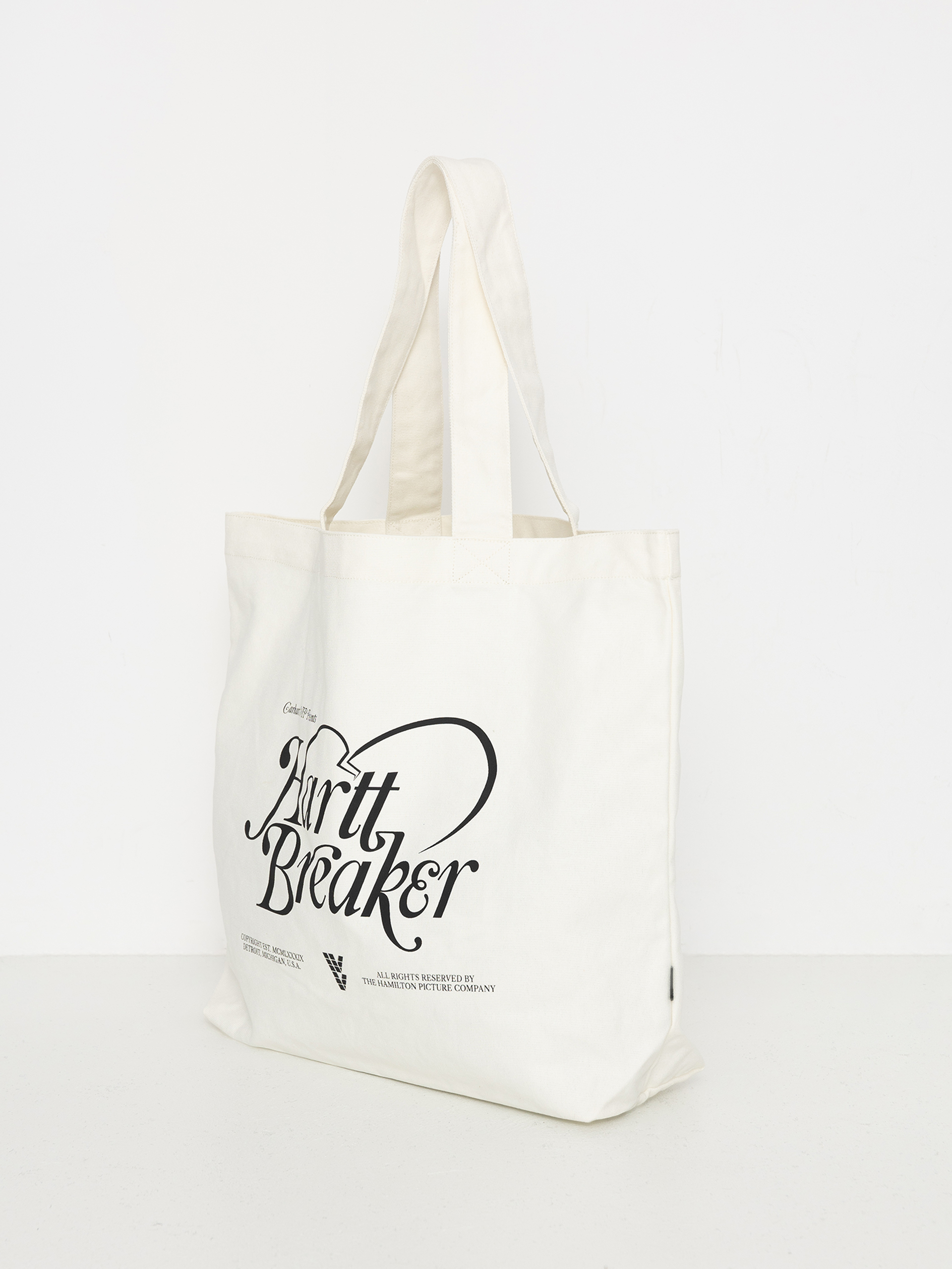 Carhartt WIP Canvas Graphic Tote Bag - white (harttbreaker