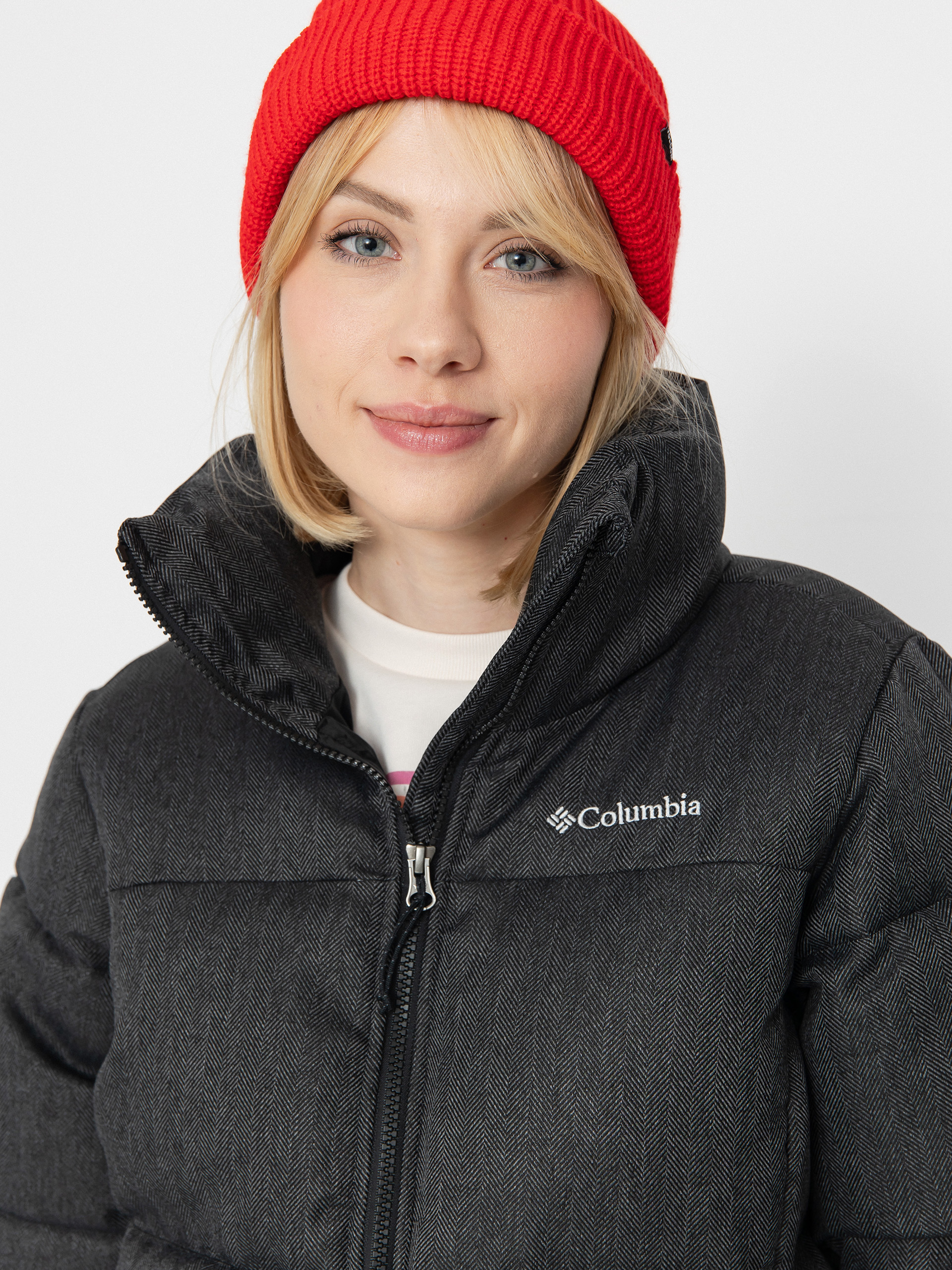 Columbia Jacket Puffect Herringbone Wmn (black herringbo)