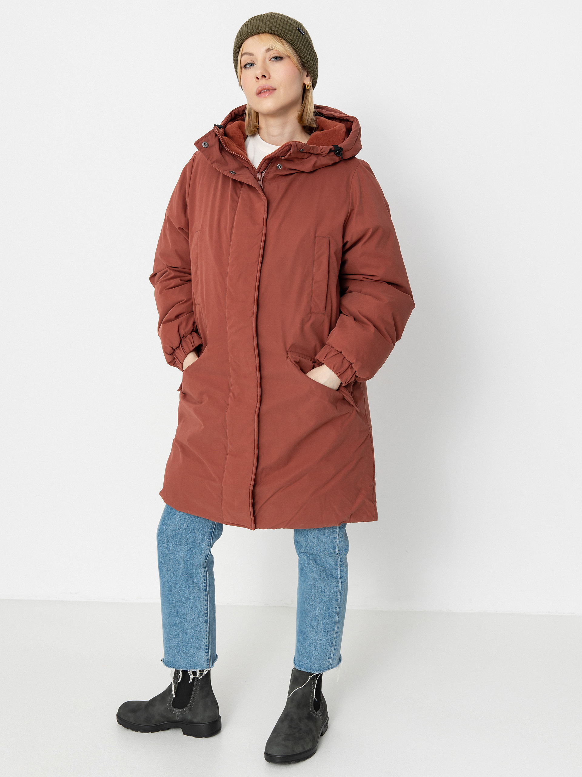 Volcom Sleepi Puff Up Parka Jacket Wmn burgundy (chestnut brown)