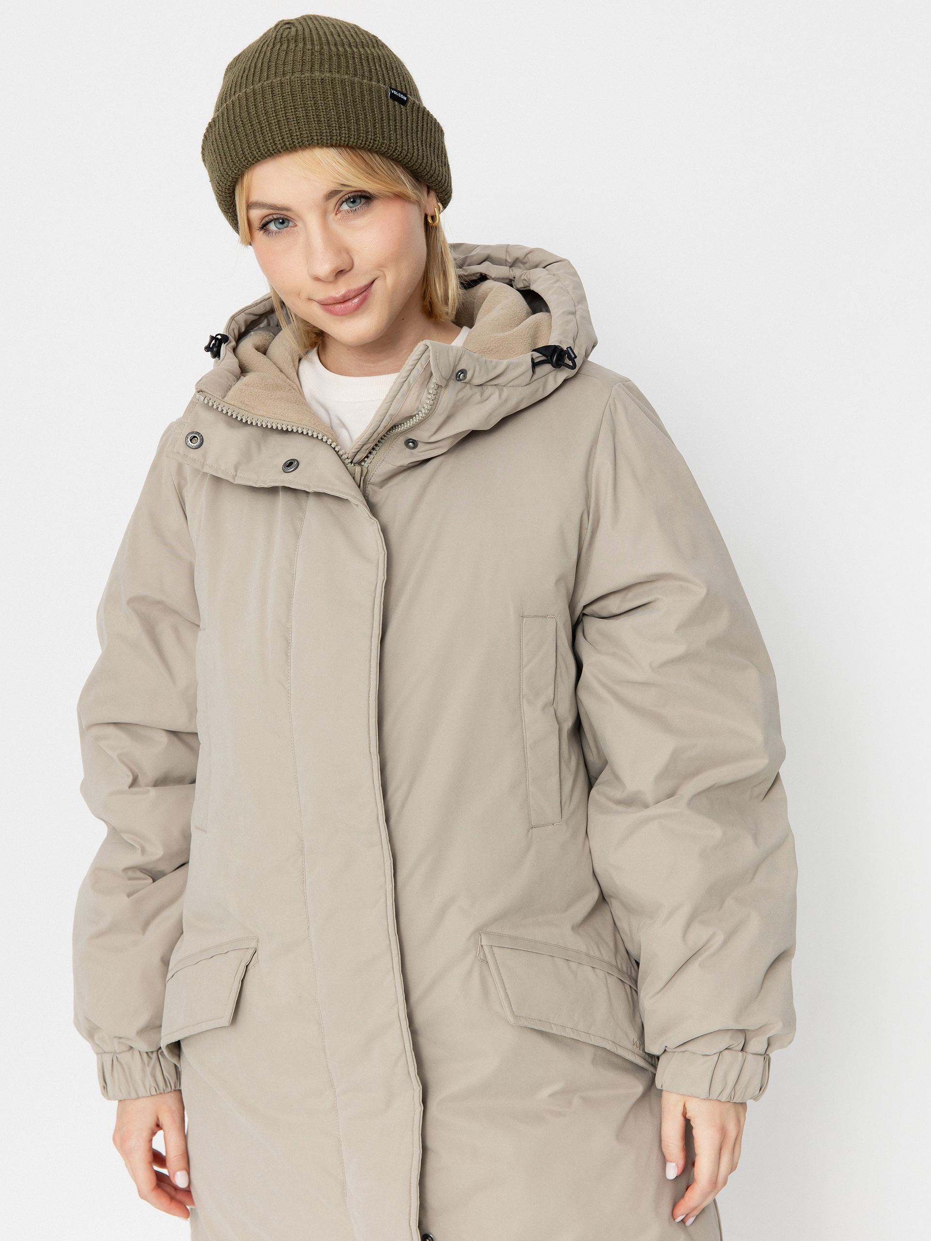 Volcom Sleepi Puff Up Parka Jacket Wmn (light khaki)