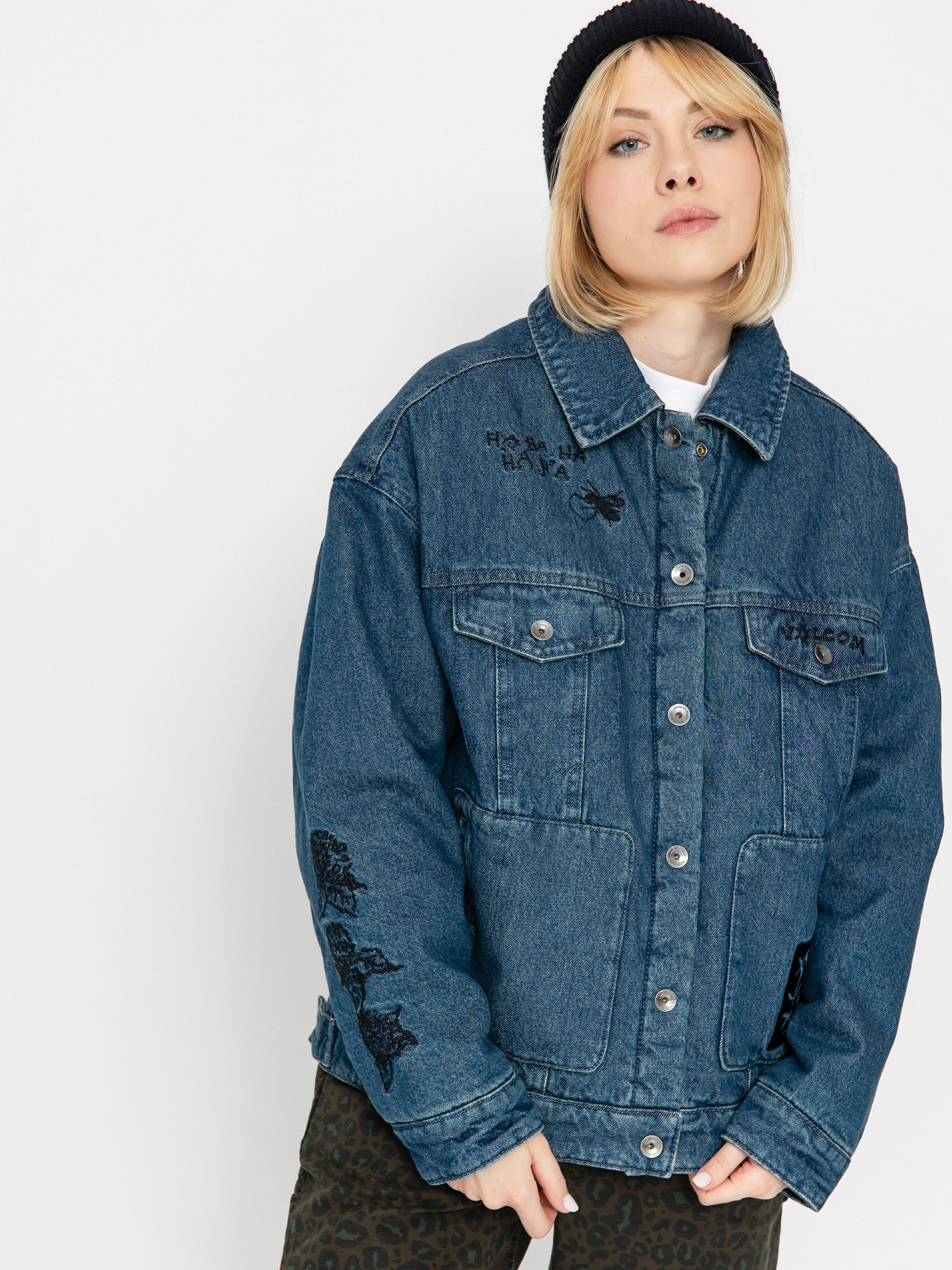 Volcom Jacke Fa Keutchi Denim Wmn (vmi-vintage marbled indigo)