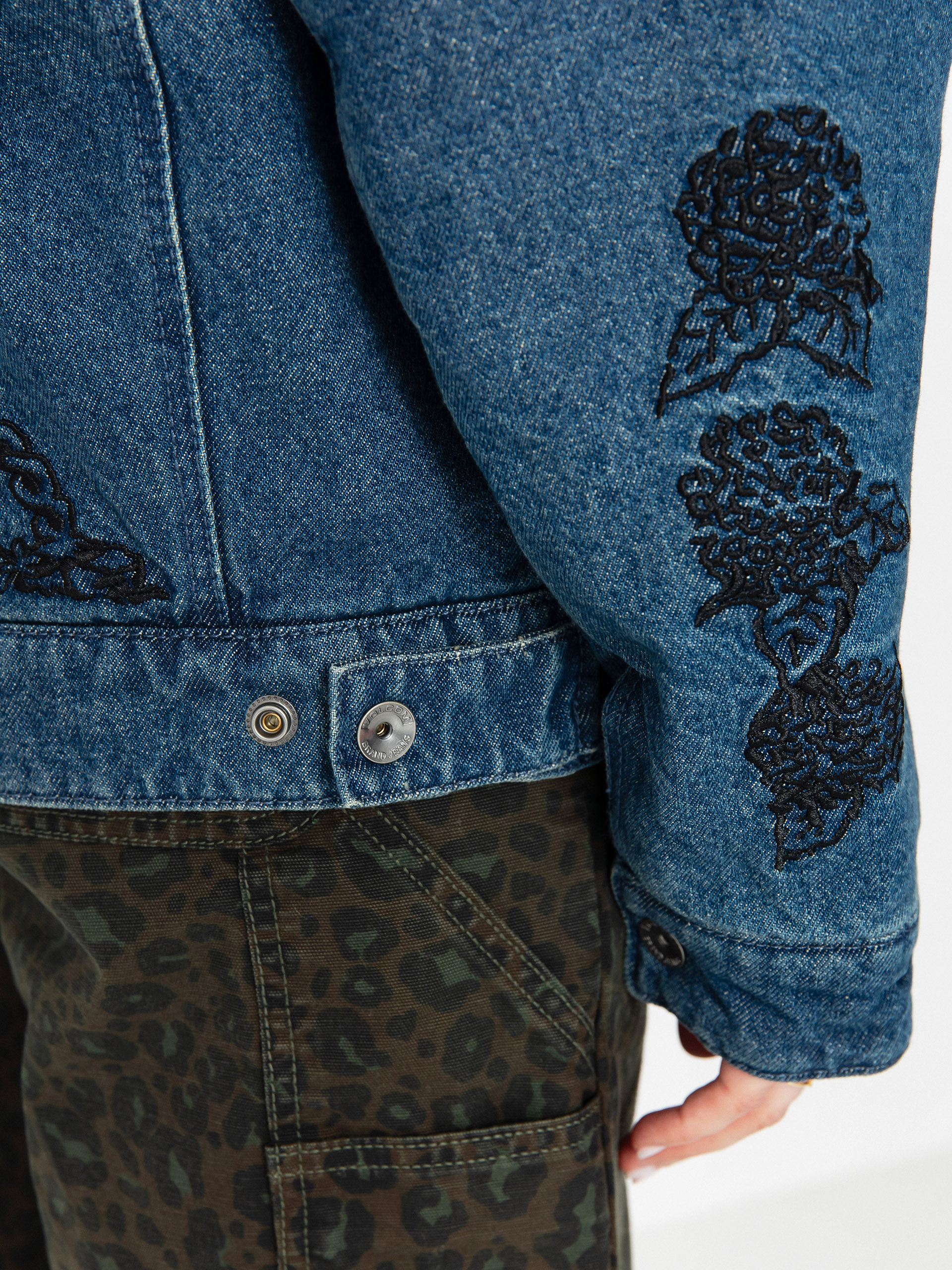 Volcom Jacke Fa Keutchi Denim Wmn (vmi-vintage marbled indigo)