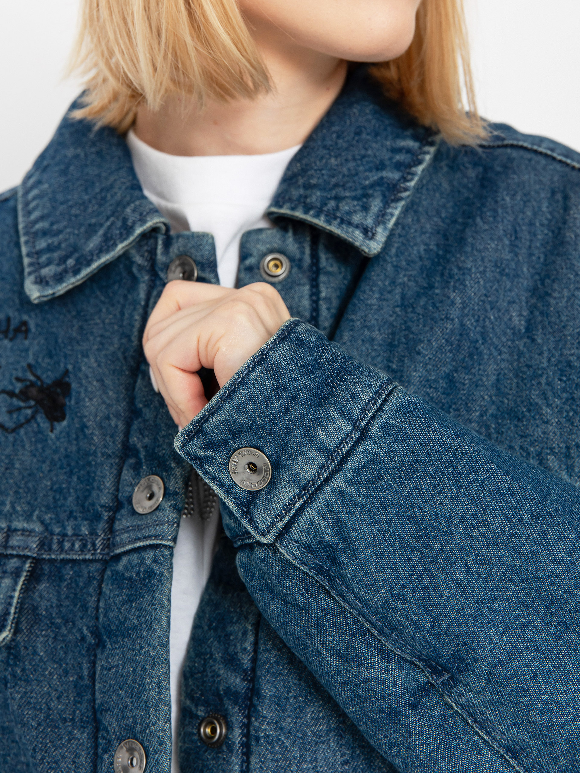 Volcom Jacket Fa Keutchi Denim Wmn (vmi-vintage marbled indigo)