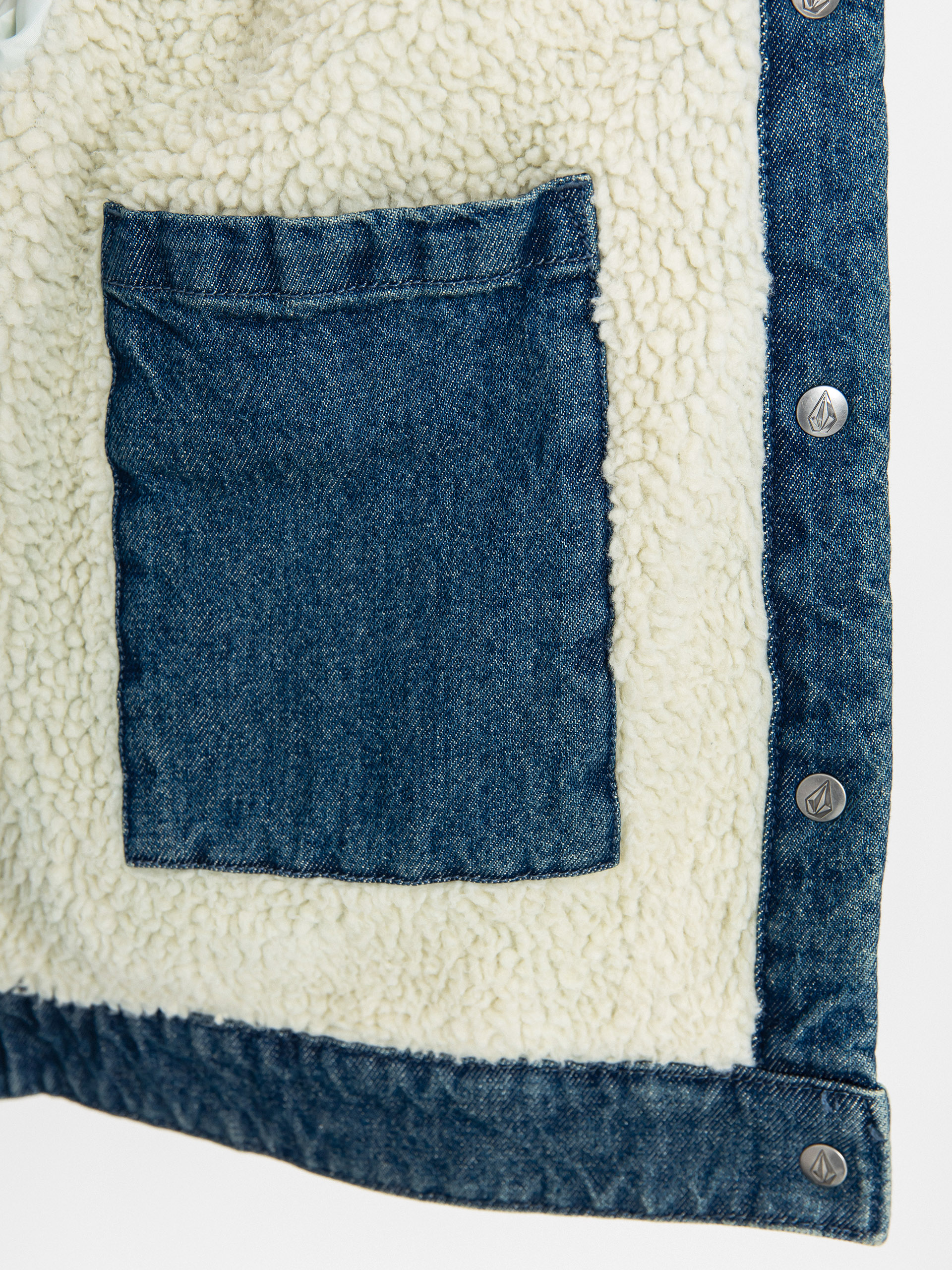 Volcom Jacket Fa Keutchi Denim Wmn (vmi-vintage marbled indigo)