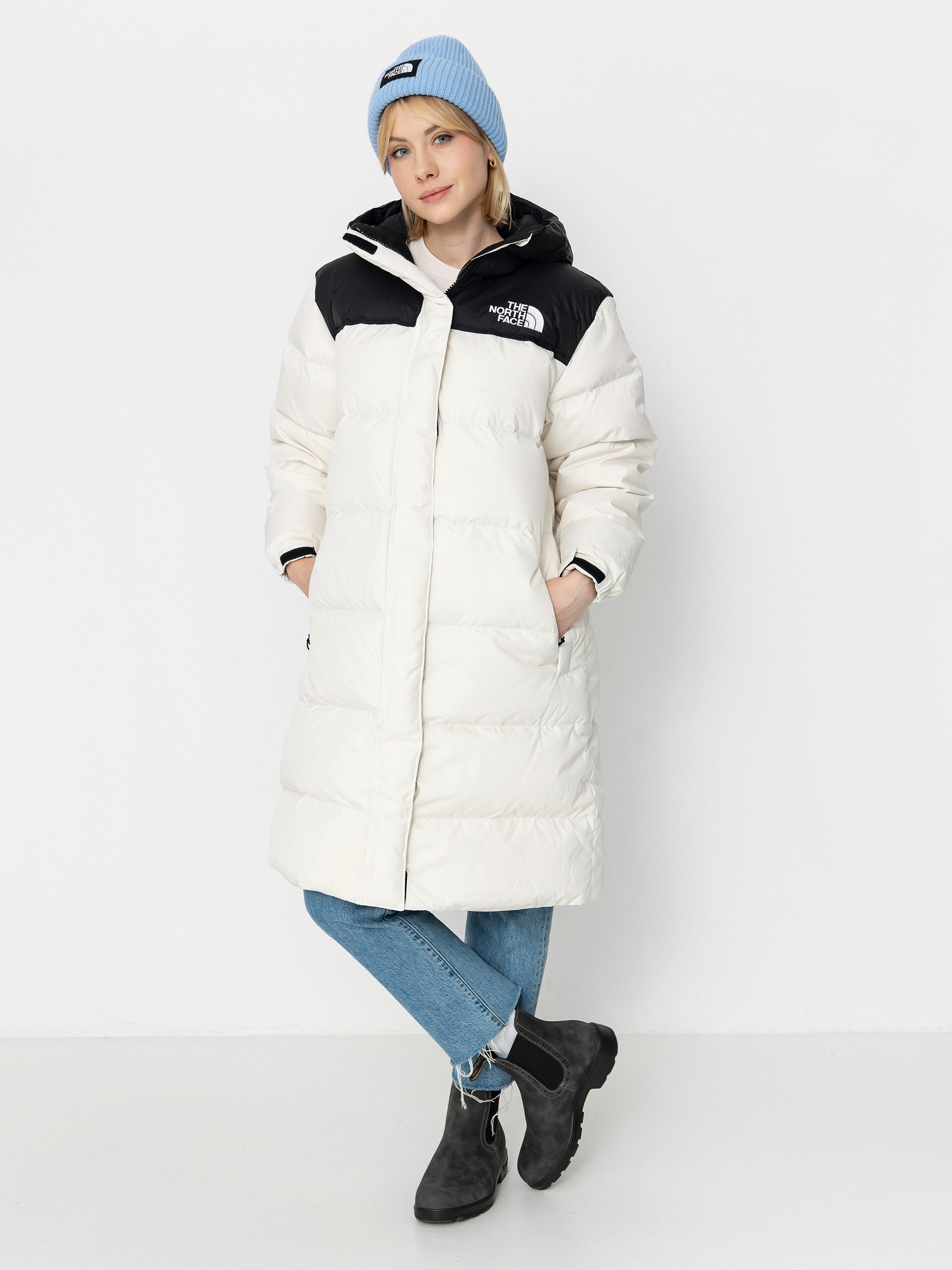 The North Face Nuptse Parka Wmn Jacke (white dune/tnf black)