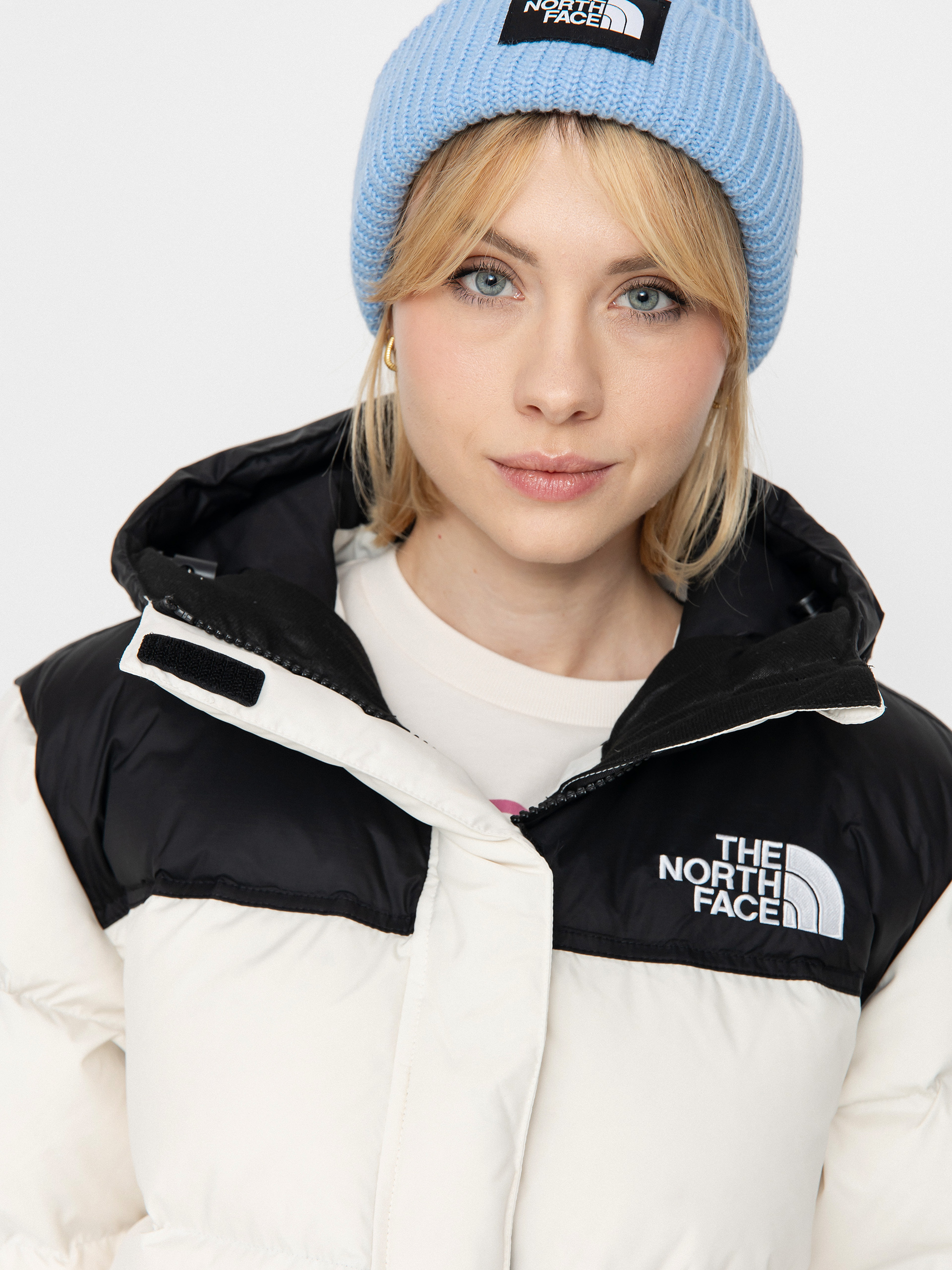 The North Face Nuptse Parka Wmn Jacke (white dune/tnf black)