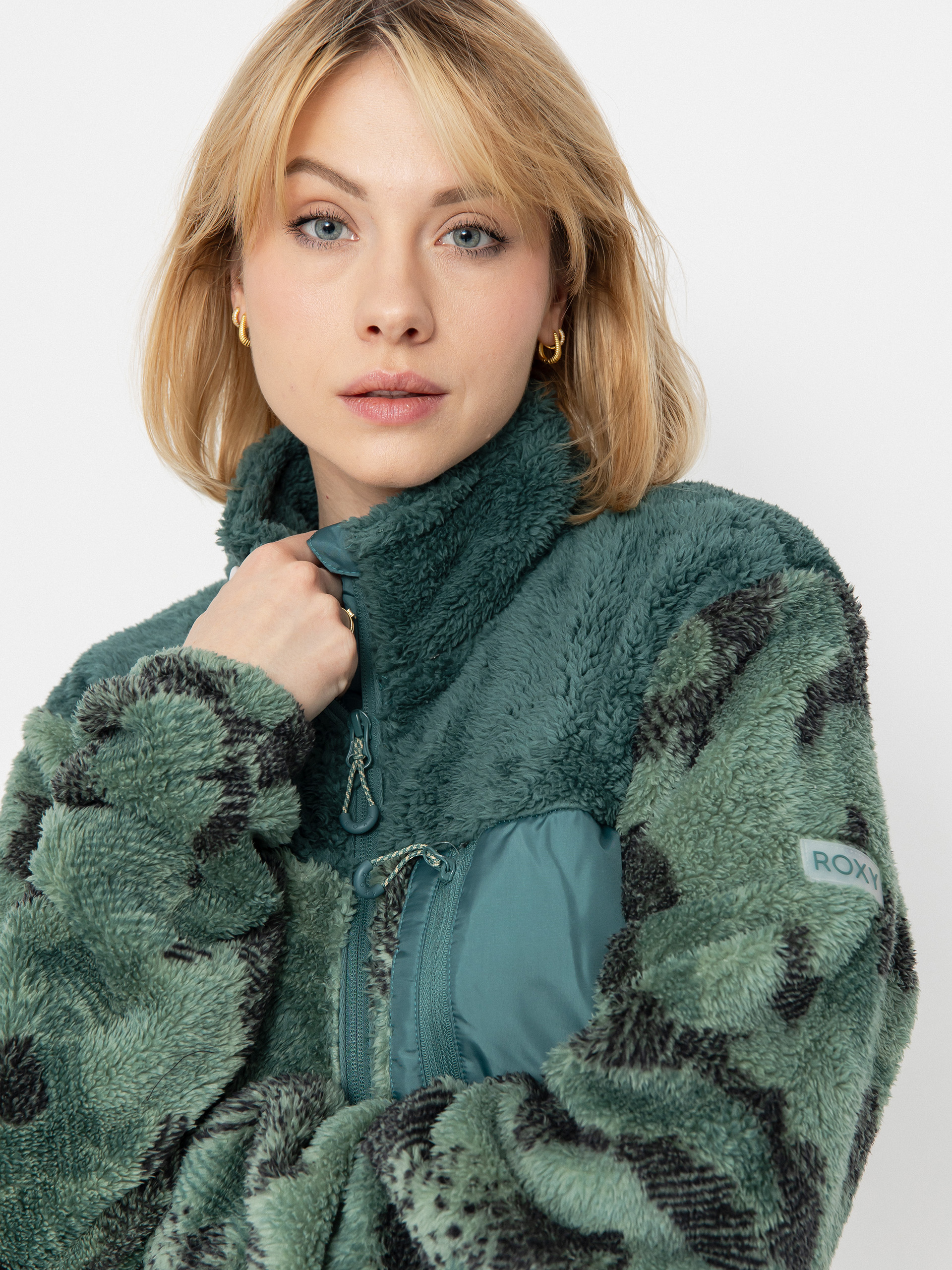 Damen Roxy Fleece Jacke Alabam Printed (sketch book)