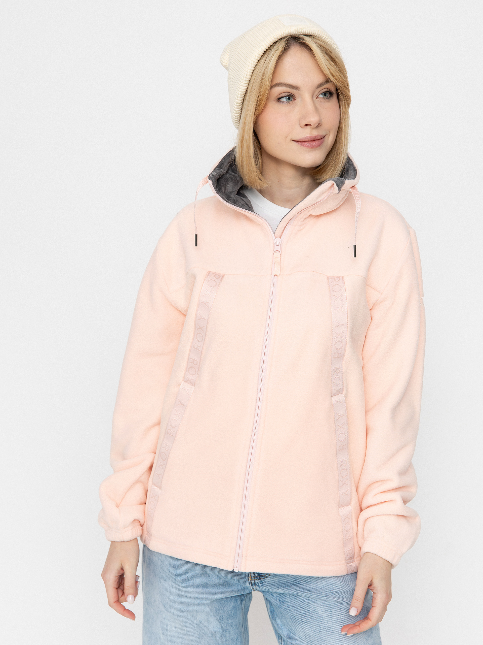 Roxy Fleece Jacke Fleeting Snow Wmn (pink salt)