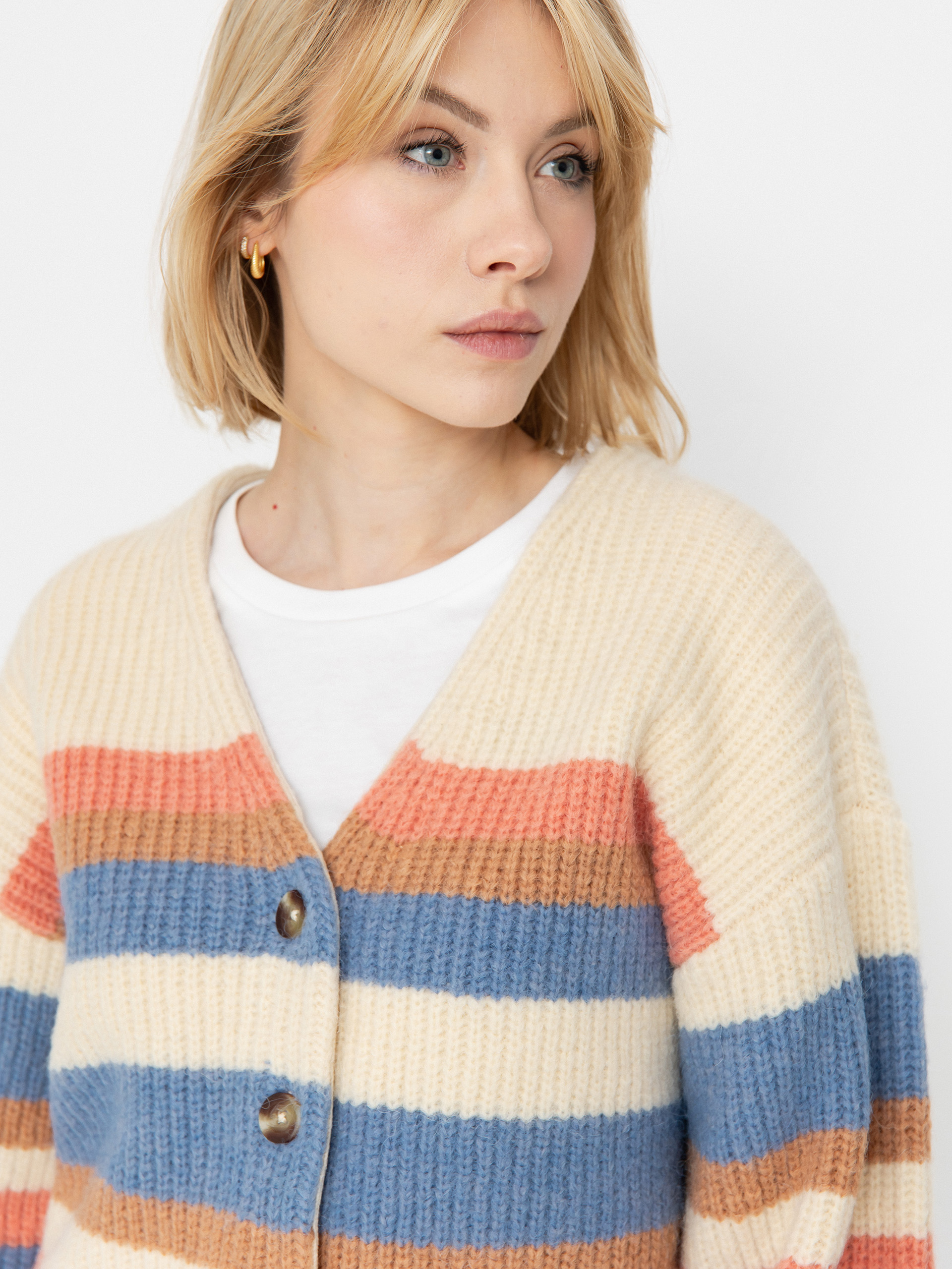 Roxy Marble Tiles Stripe Wmn Pulli (parchment)
