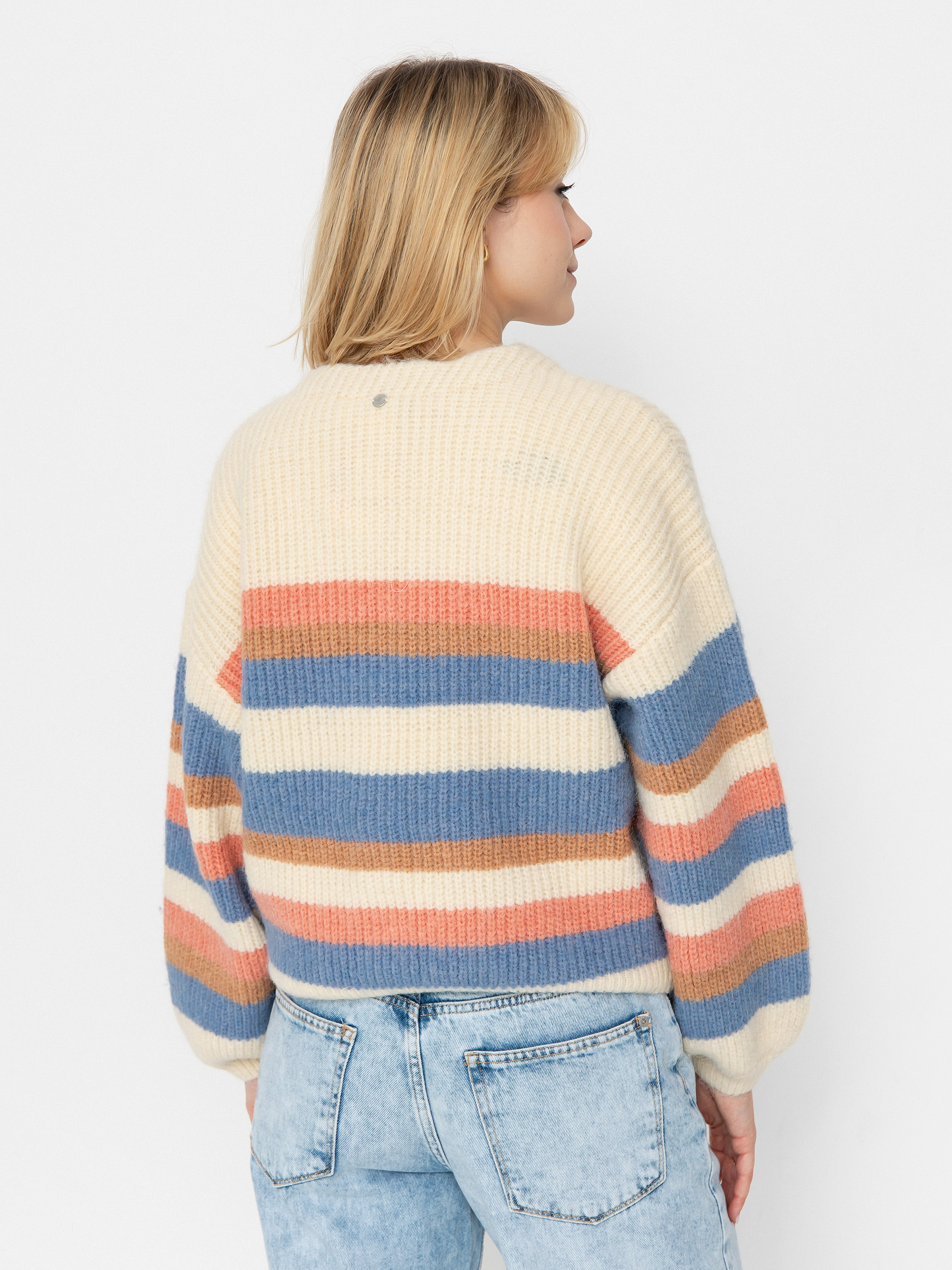 Roxy Marble Tiles Stripe Wmn Pulli (parchment)