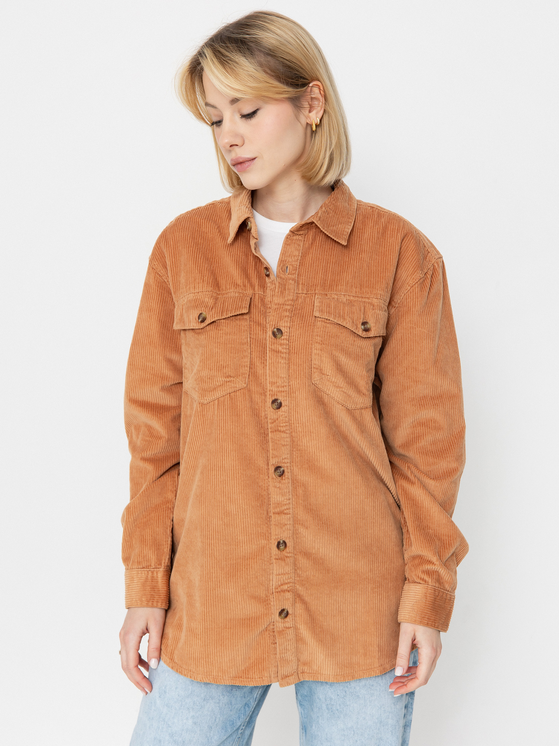 Roxy Let It Go Cord Wmn Shirt - brown (camel)