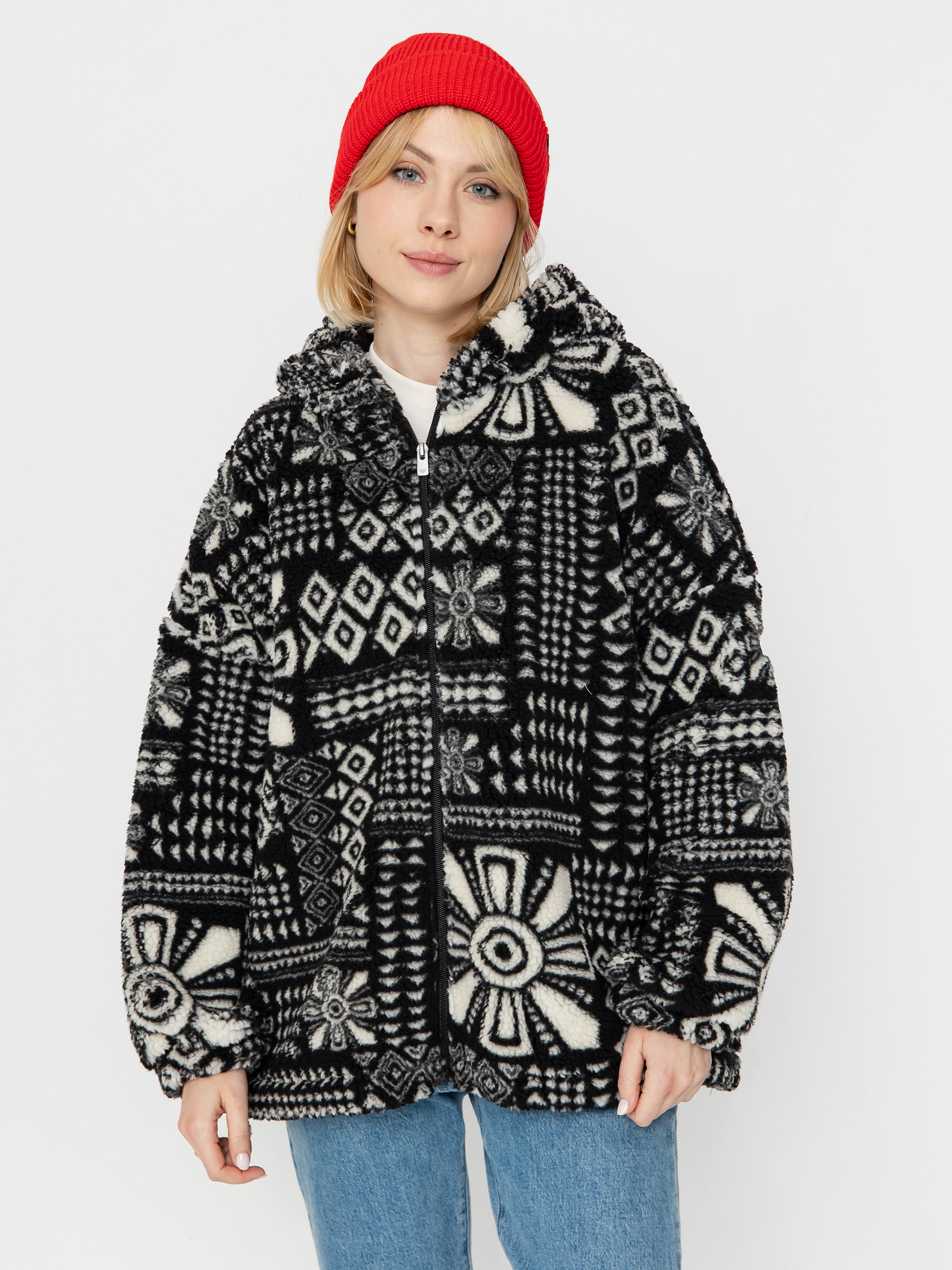 Roxy Obsessed With You Wmn Fleece - black (phantom mo rockin vibes