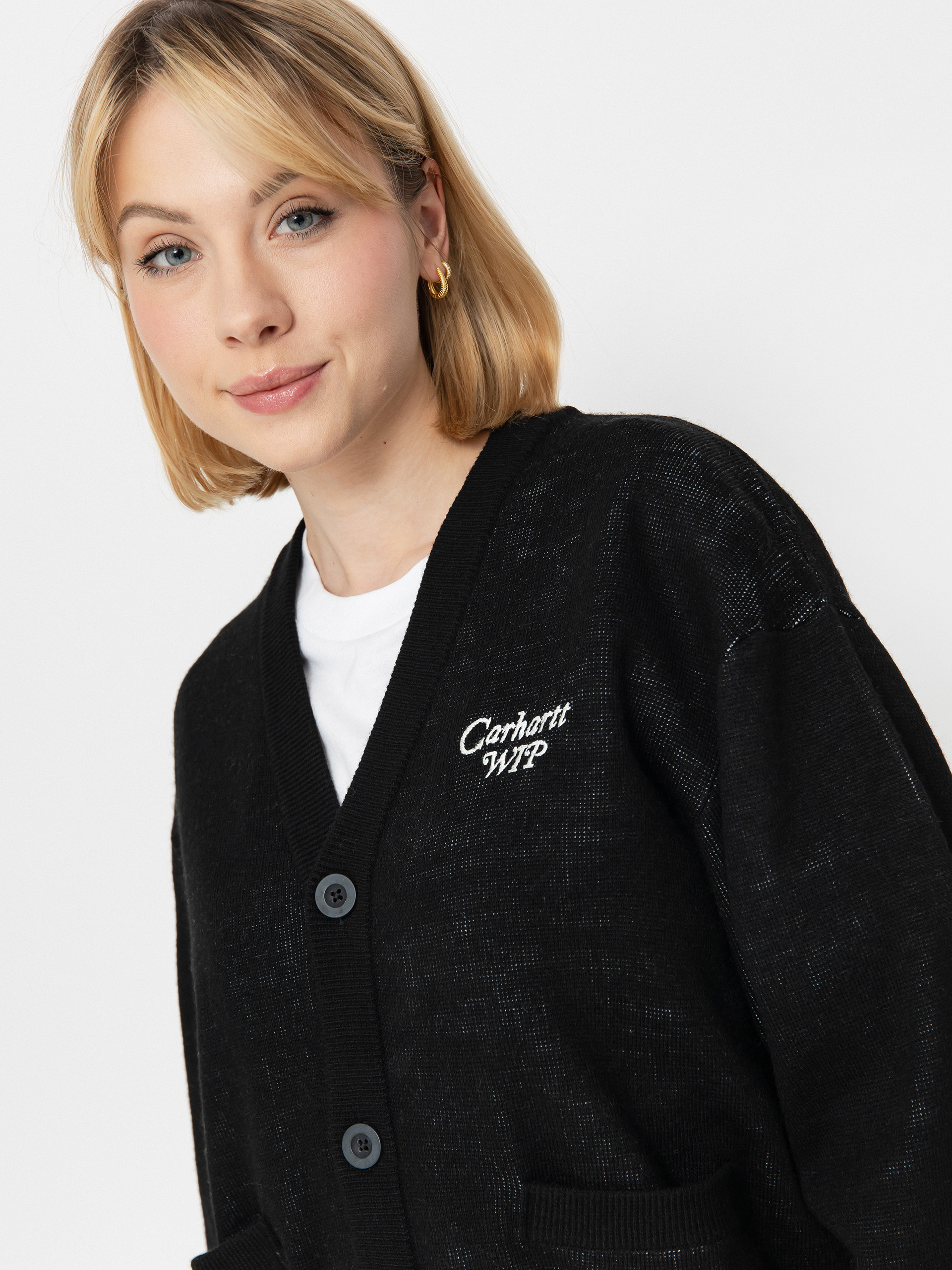 Carhartt WIP Harttbreaker Cardigan Wmn Pulli (black/wax)