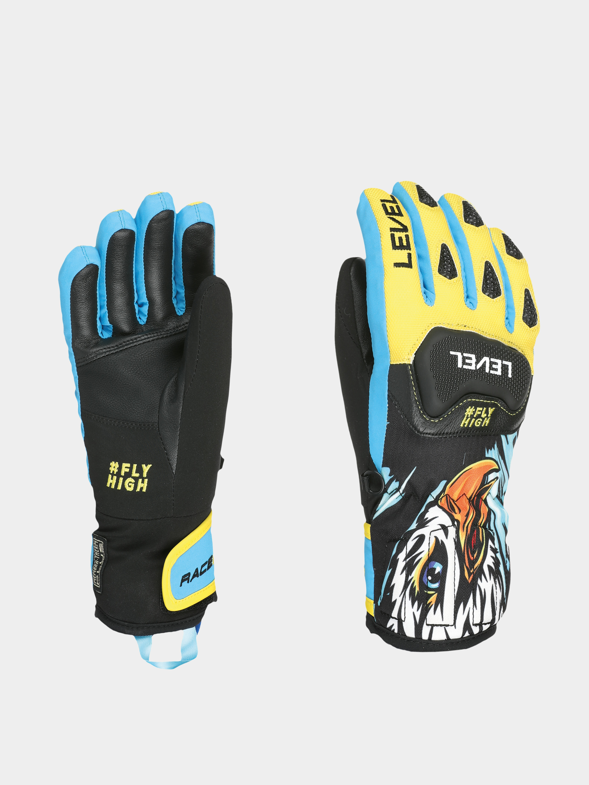 Level Gloves Race Jr JR (yellow blue)