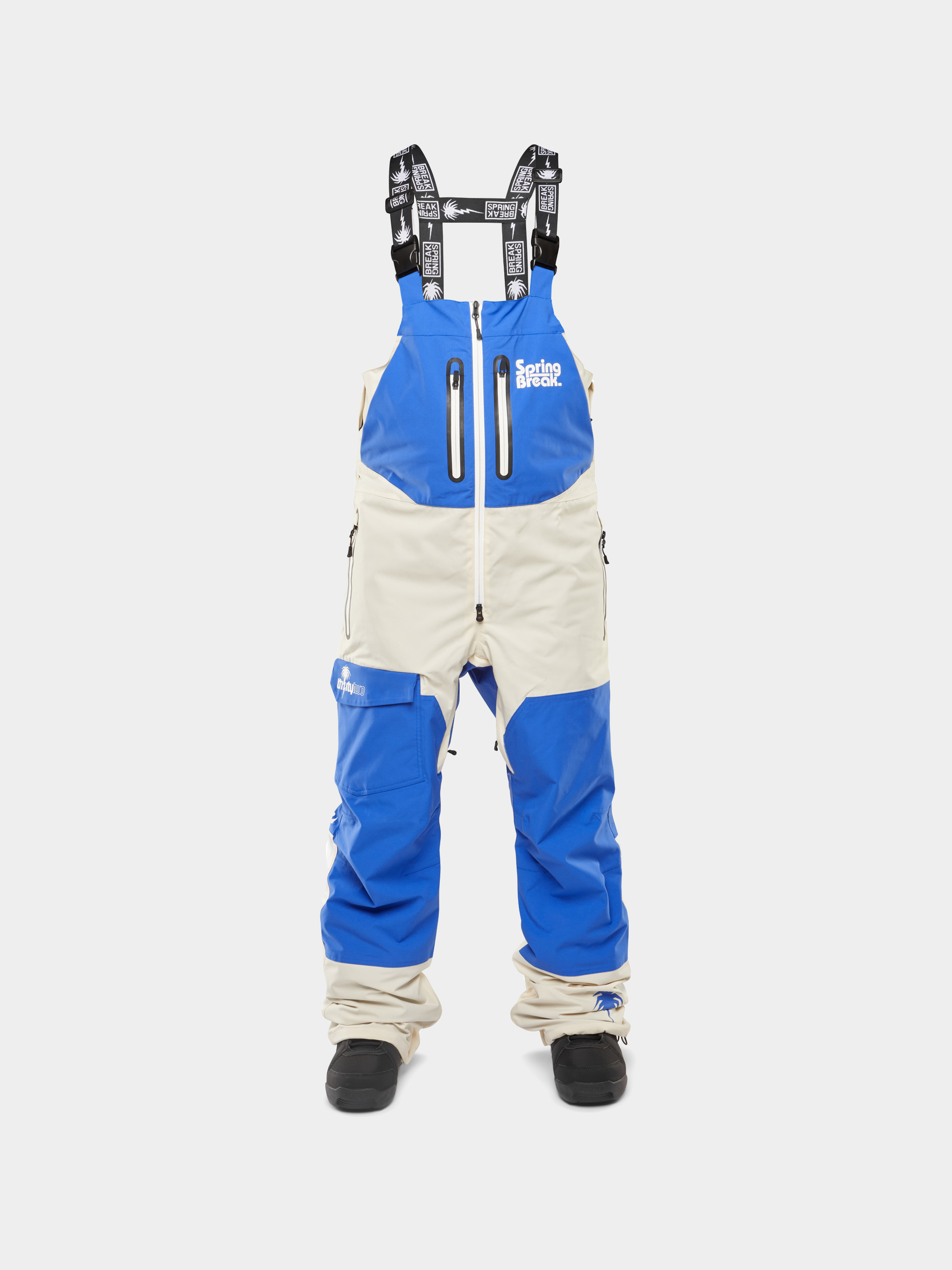 ThirtyTwo Snowboard pants Springbreak Bib white, blue (blue)