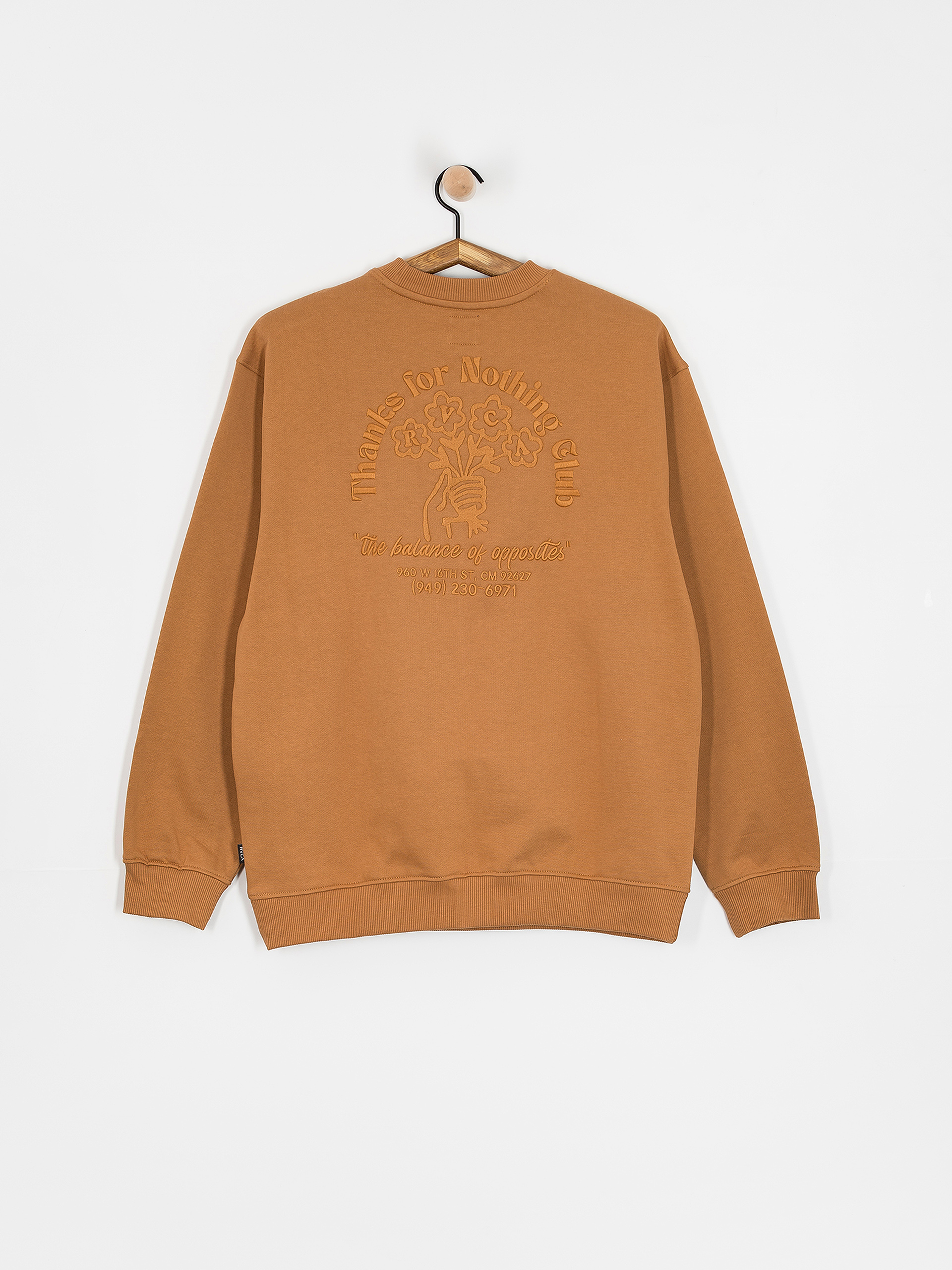 RVCA Sweatshirt Thanks For Nothing Crew (camel)