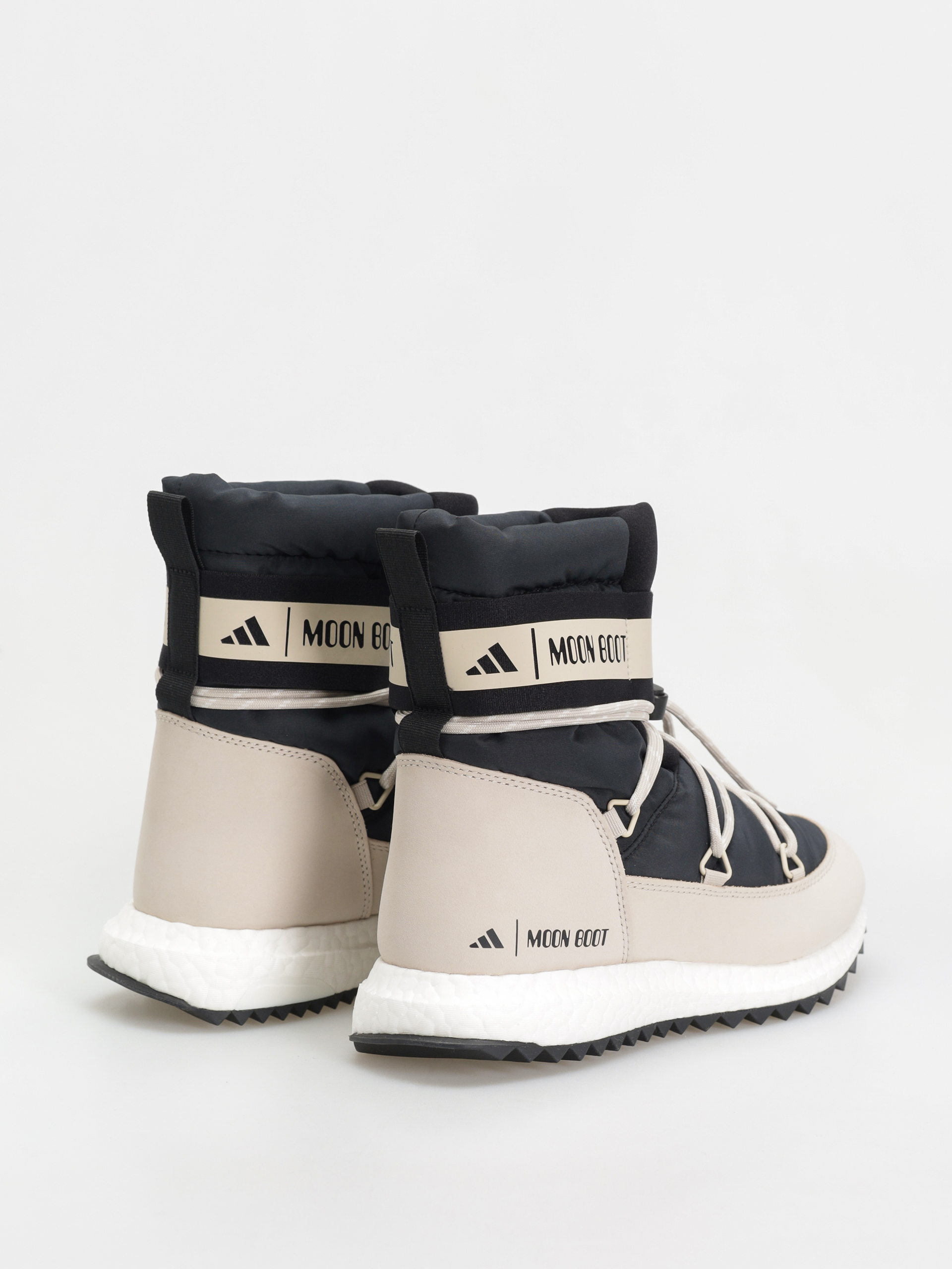 Adidasムーンブーツ ムーンブースト ハイ コアブラック/MoonBoot adidas x Moon Boot Moonboost High Black Sneakers | Moon Boot®