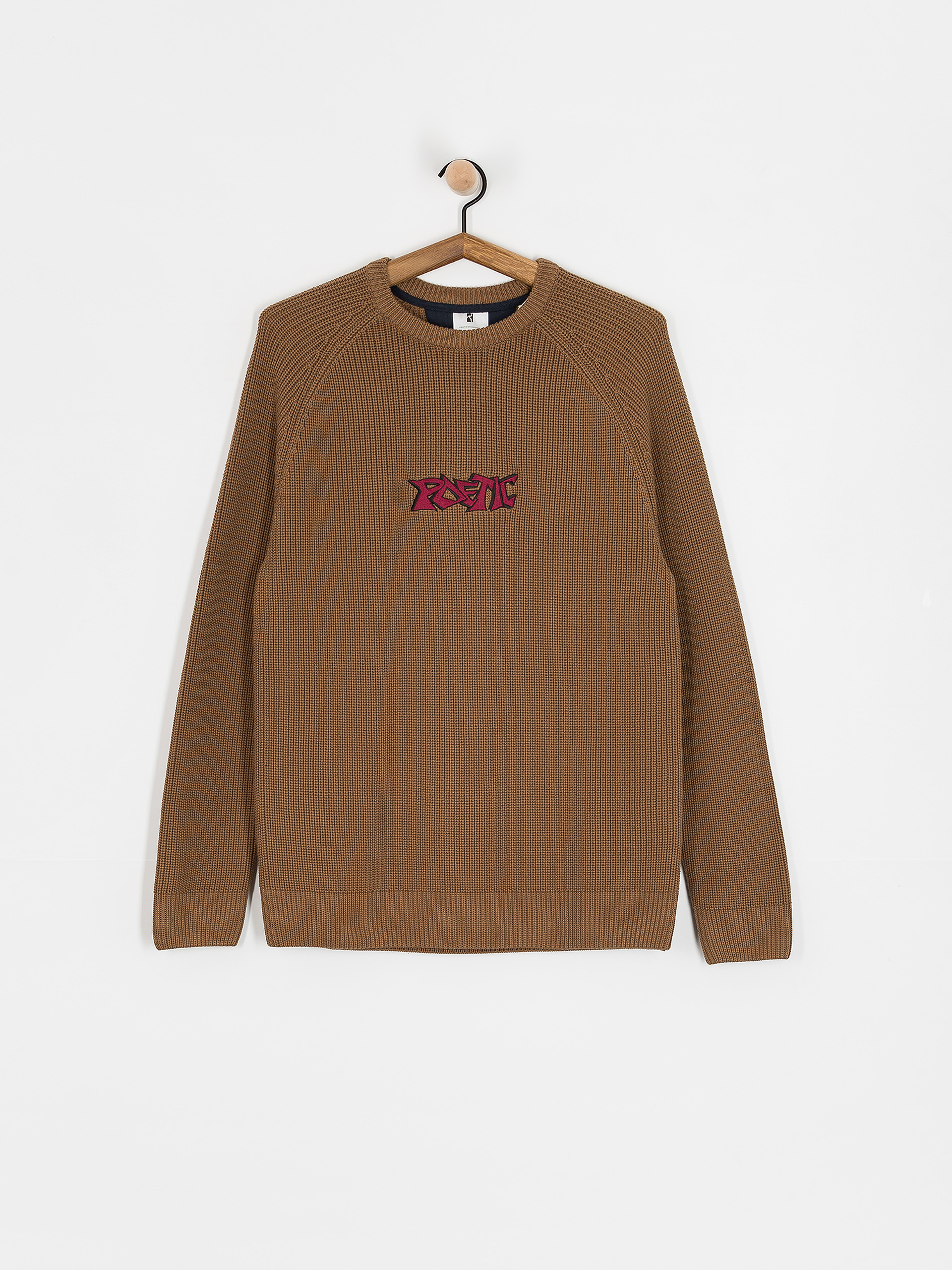 Poetic Collective Graff Knitted Crewneck Sweatshirt (brown)