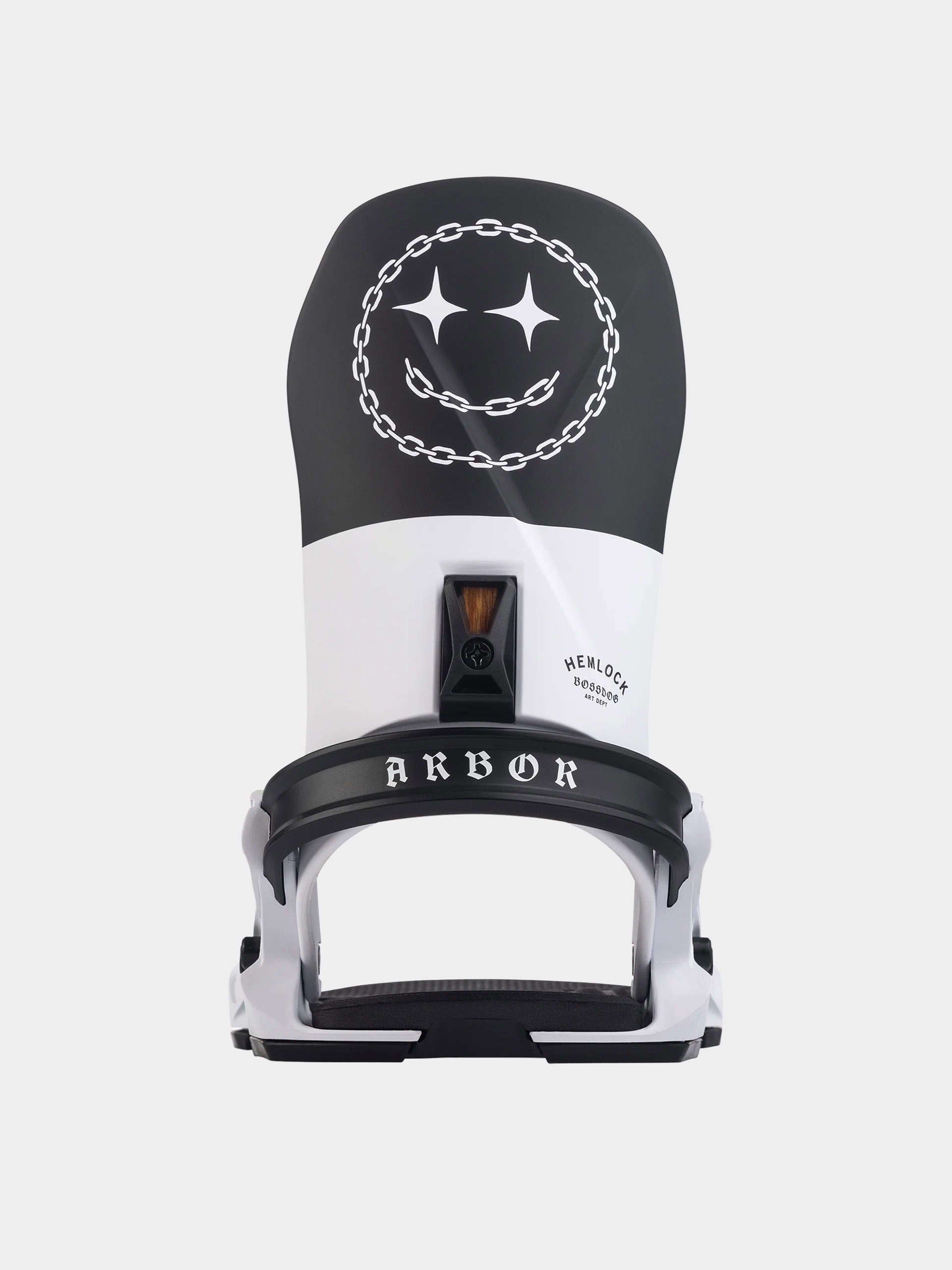 Mens Arbor Snowboard bindings Hemlock (white/black/boss dog)
