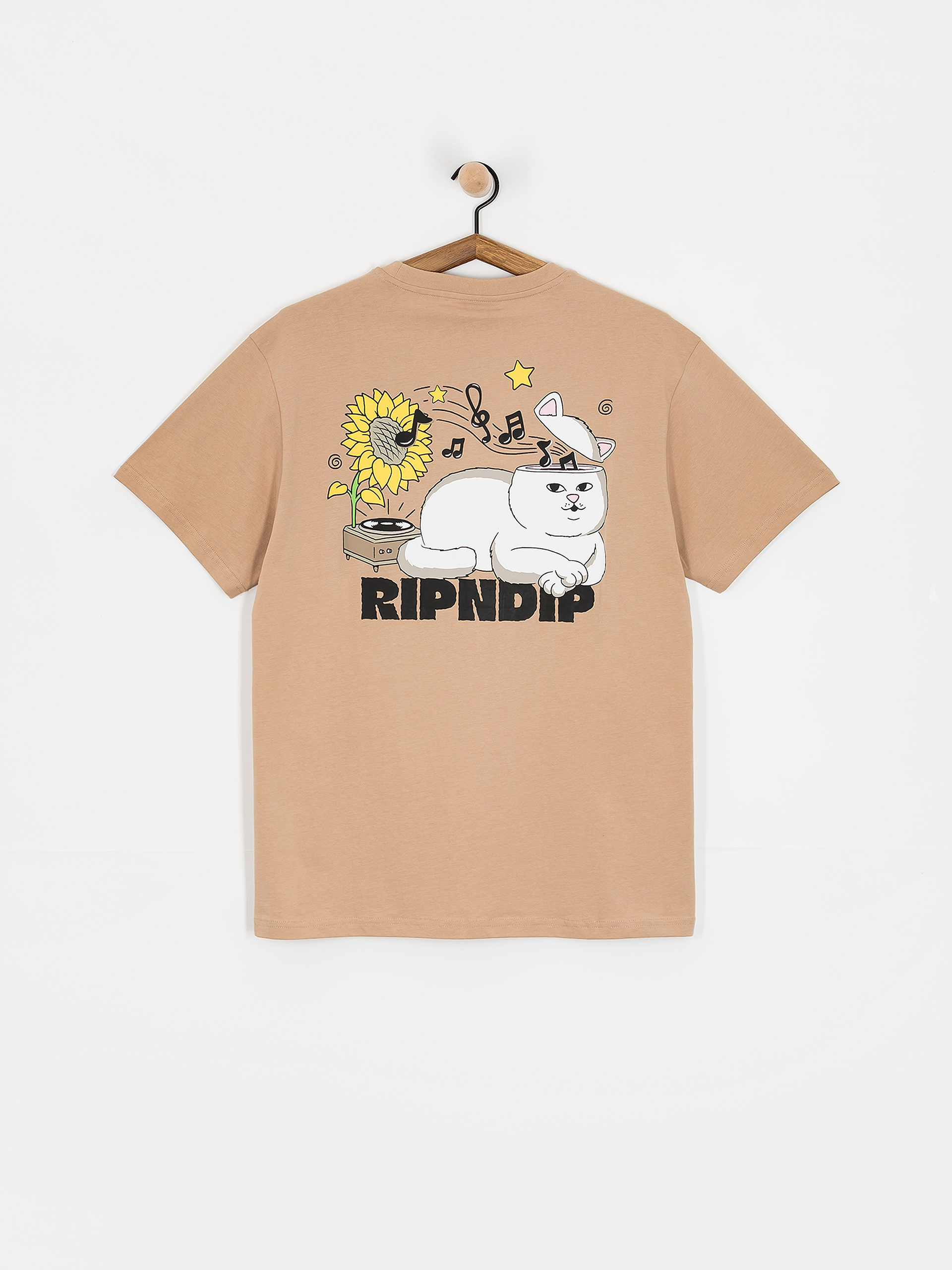 RipNDip T-Shirt No Music No Life (almond)