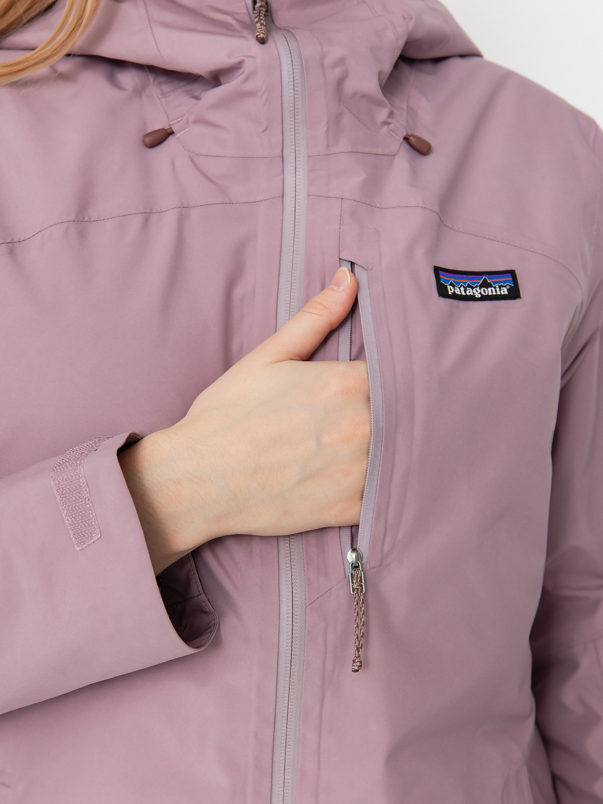 Womens Patagonia Insulated Powder Town Jacket (stormy mauve)