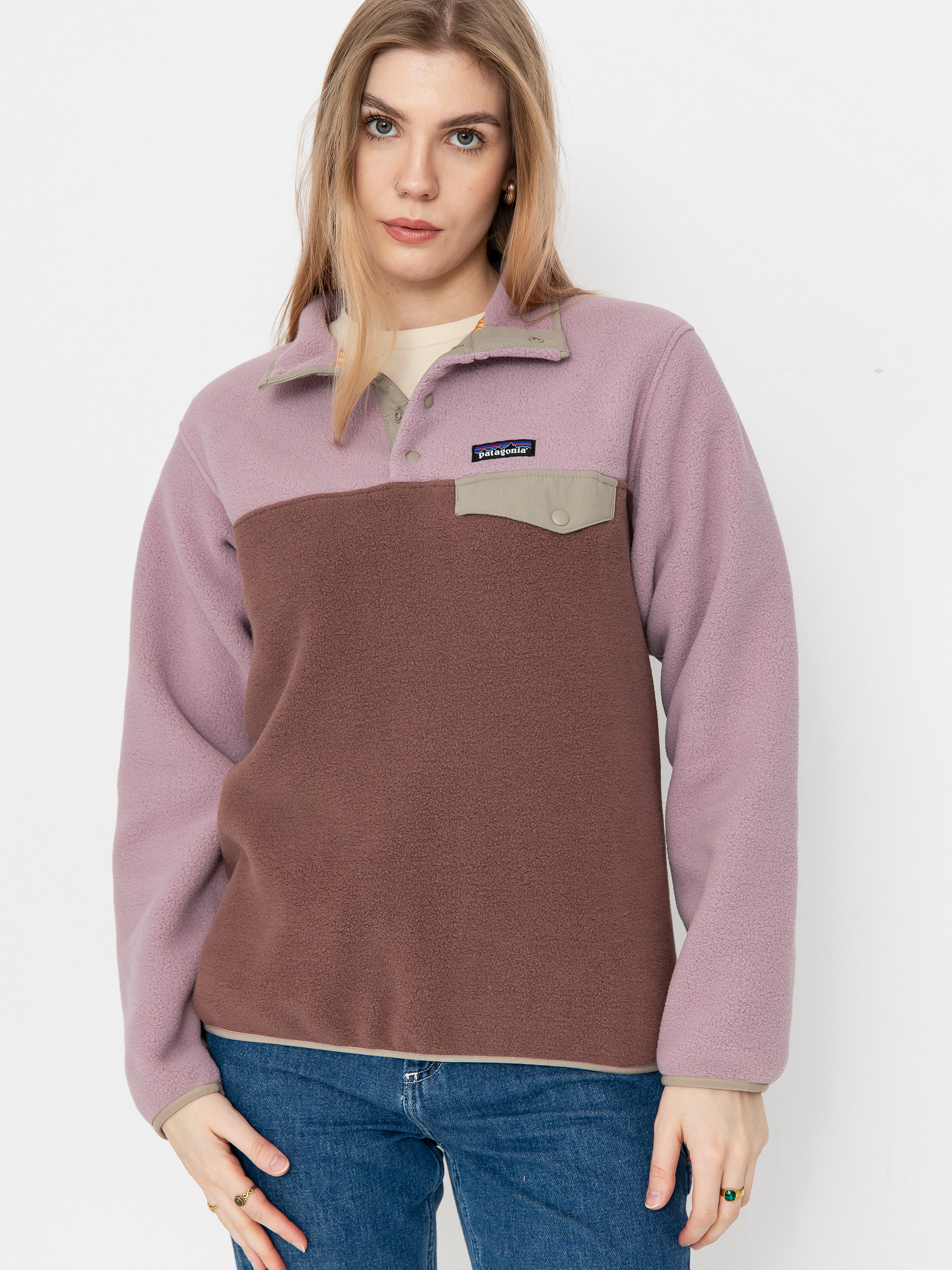 Patagonia LW Synch Snap T Wmn Fleece - brown, violet (dulse mauve)