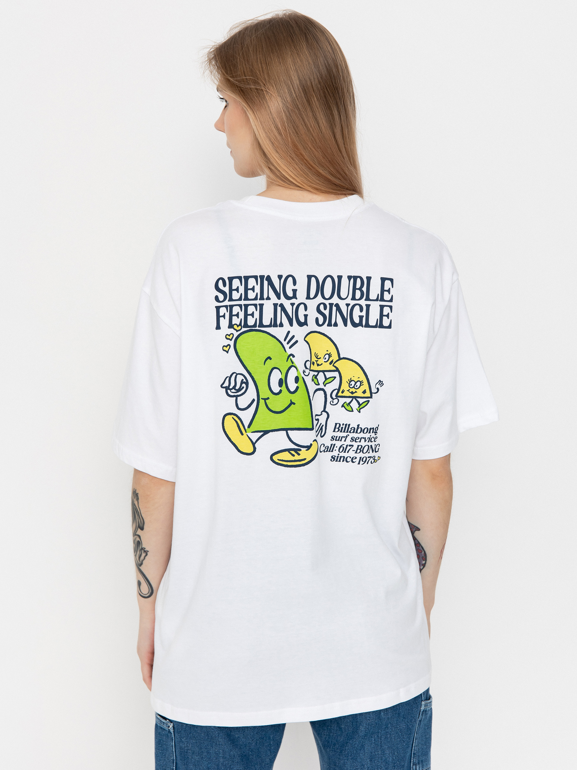 Billabong ホワイトジャケット 1973年設立 Billabong T-Shirt Surf Service - white (white)