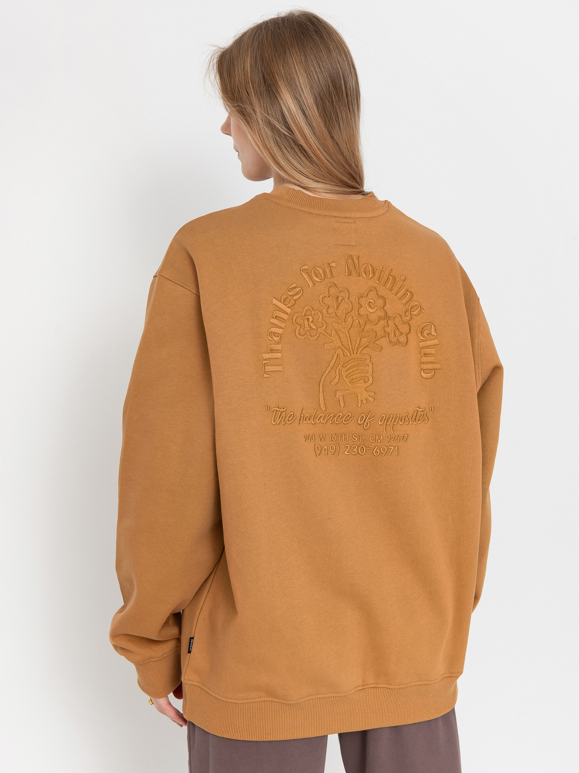 RVCA Sweatshirt Thanks For Nothing Crew (camel)