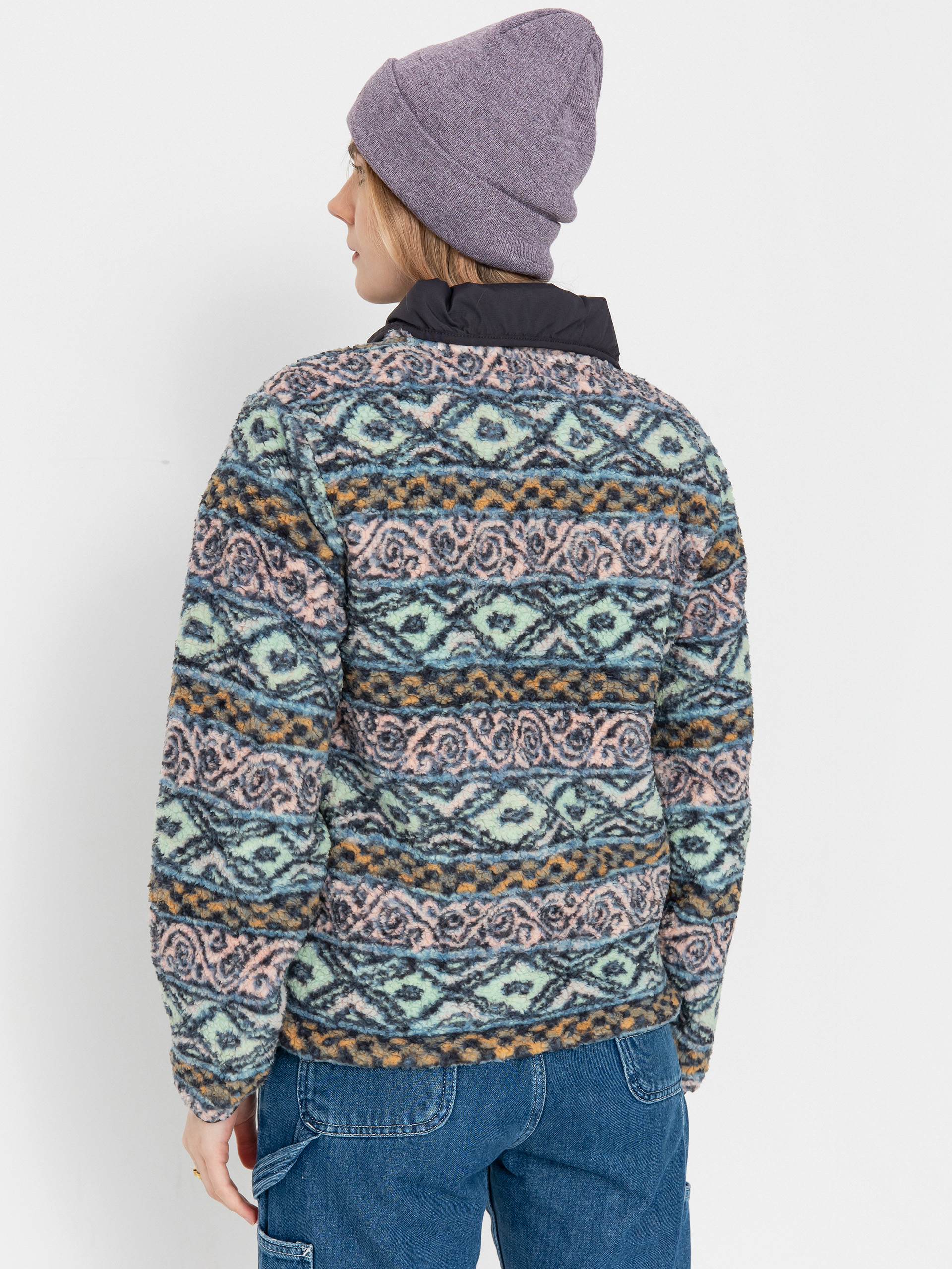 Damen Billabong Switchback Pullover Fleece Jacke (dusty peach)