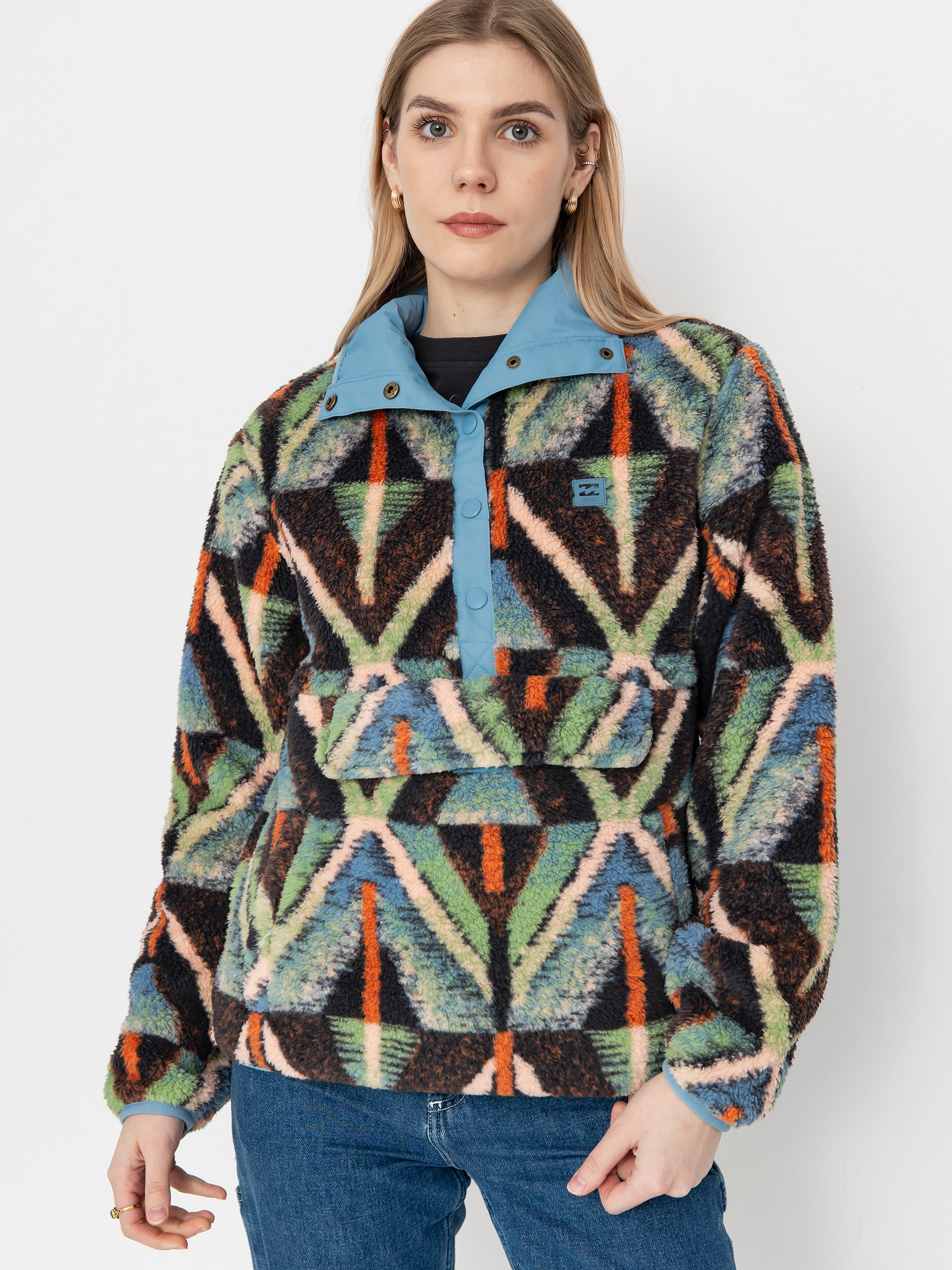 Billabong Switchback Pullover Wmn Fleece Jacke (black multi 1)