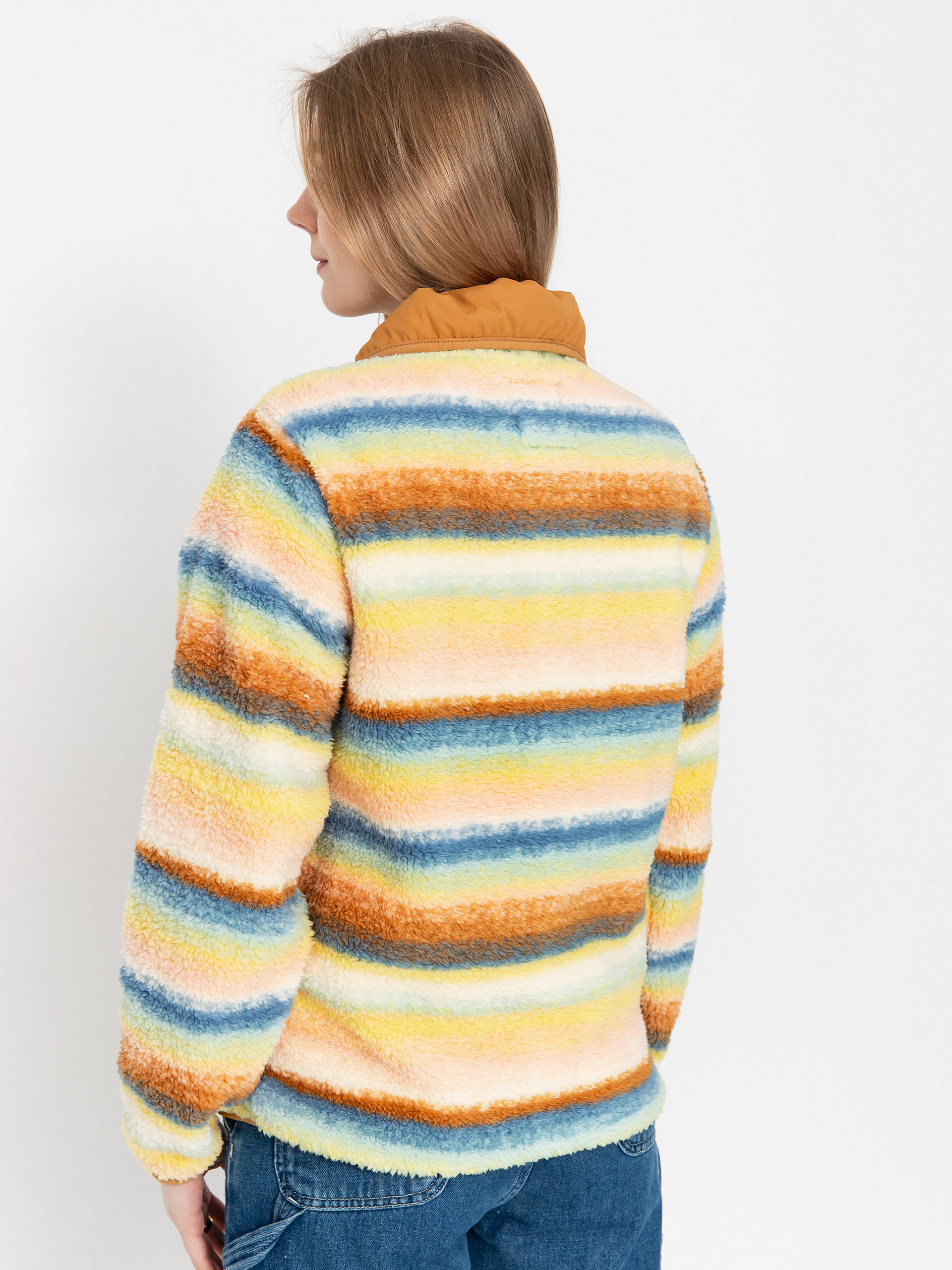 Womens Billabong Switchback Pullover Fleece  (blue shadow)