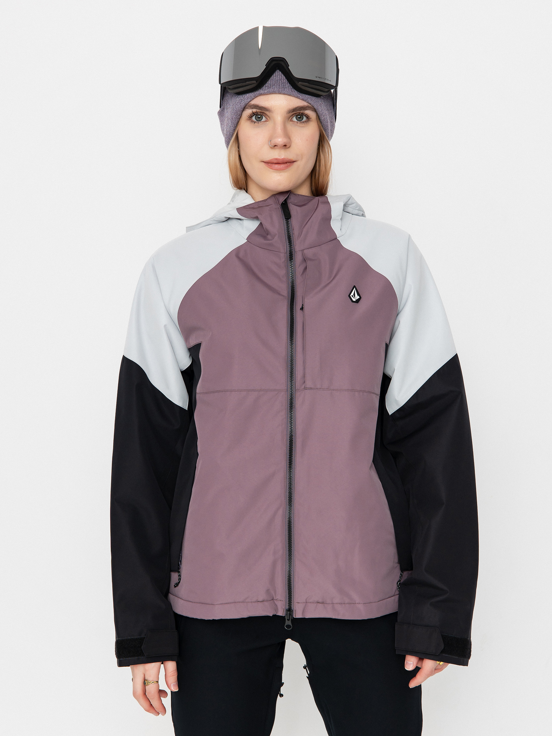 Volcom Snowboard jacket Agate Ins Wmn - white, black, violet