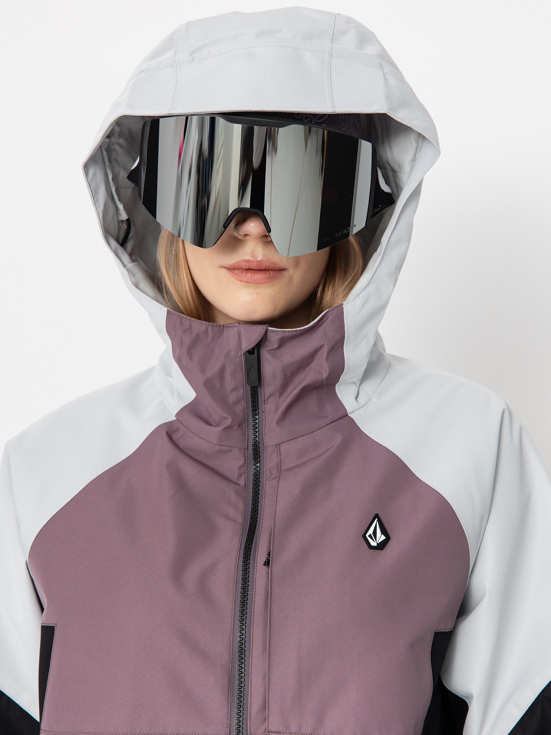 Volcom Snowboard jacket Agate Ins Wmn - white, black, violet