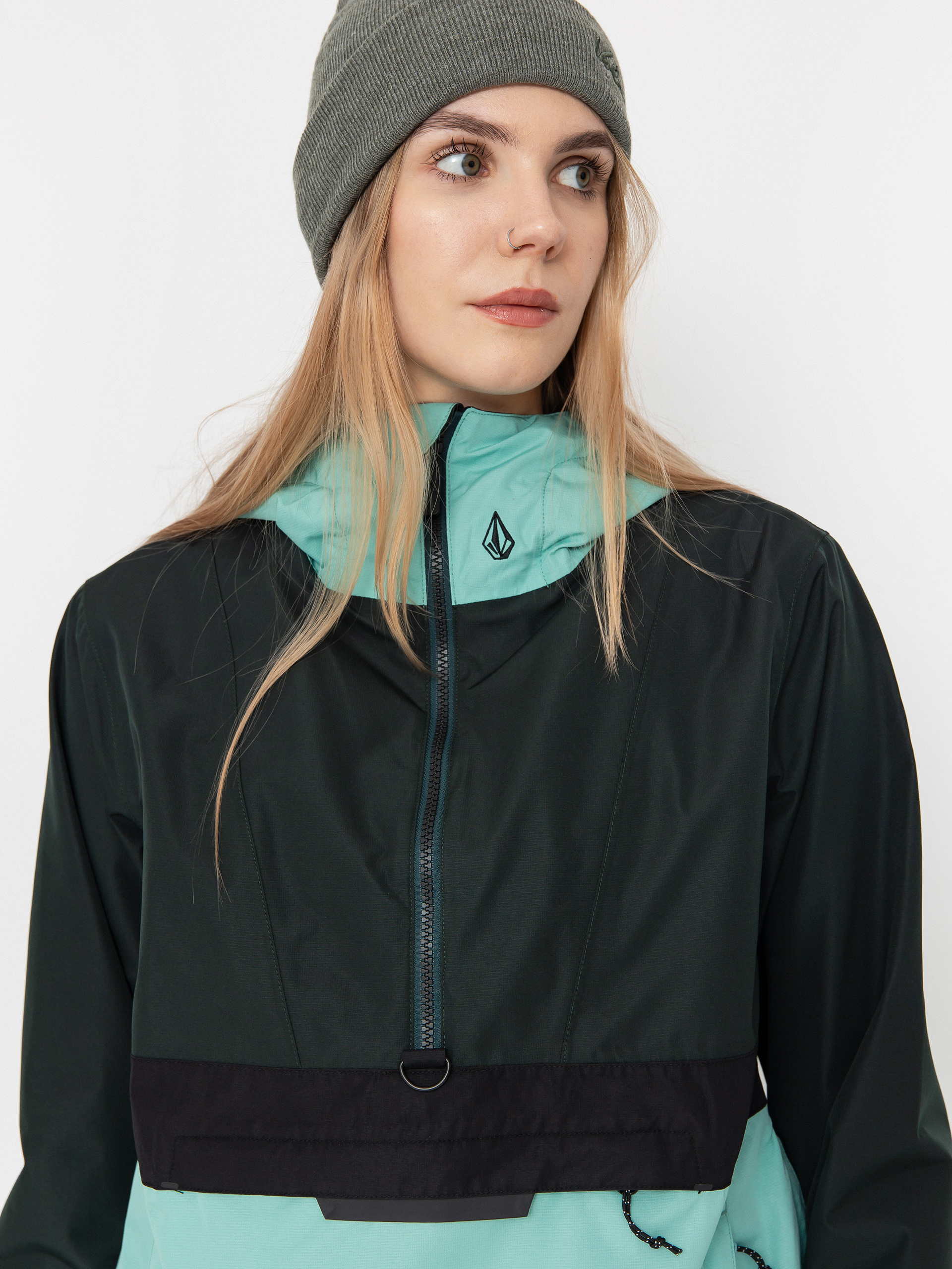 Volcom Snowboard jacket Ashfield Pullover Wmn - black, green (wasabi)