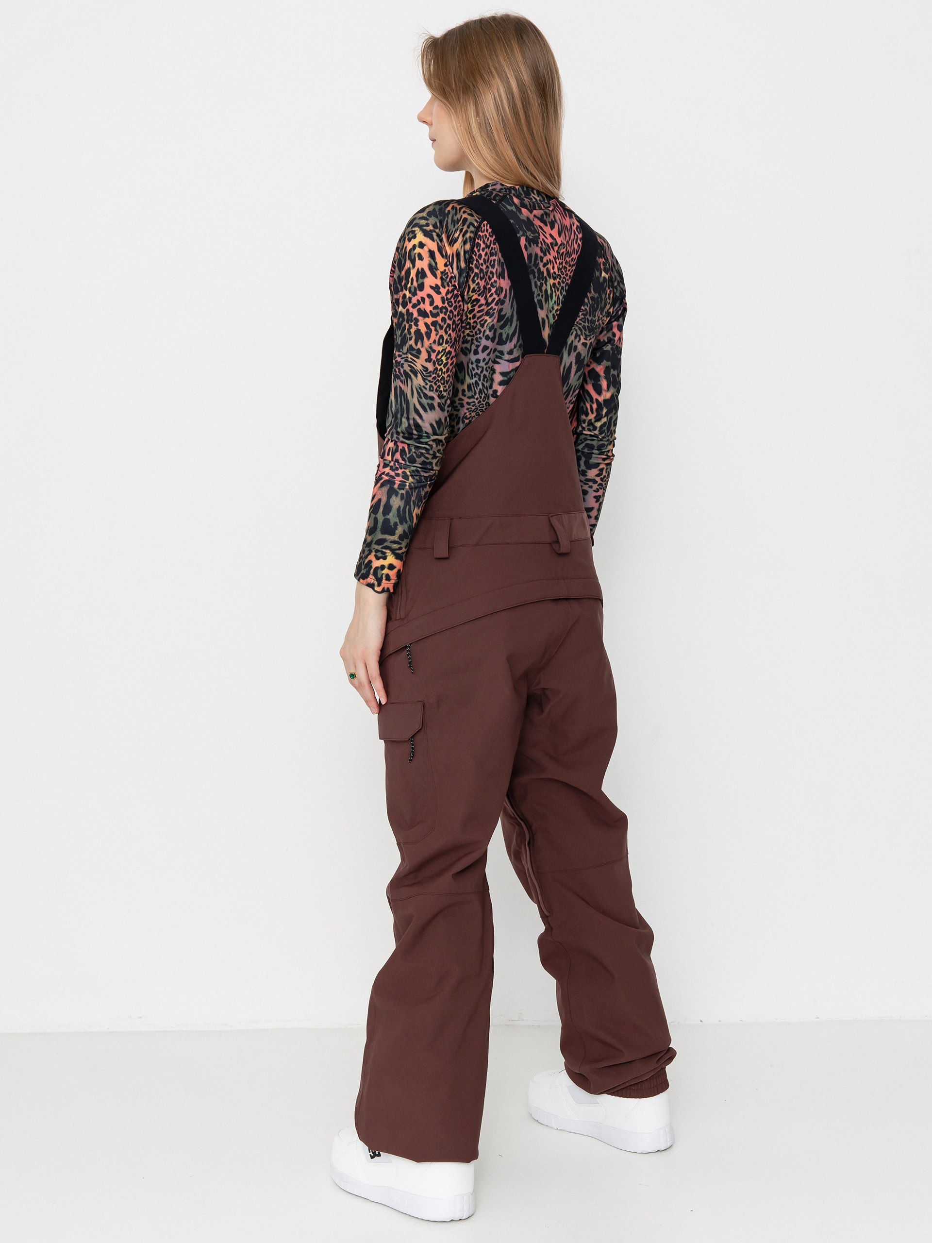Womens Volcom Snowboard pants Creston 3D Stretch Bib Overall (mahogany)