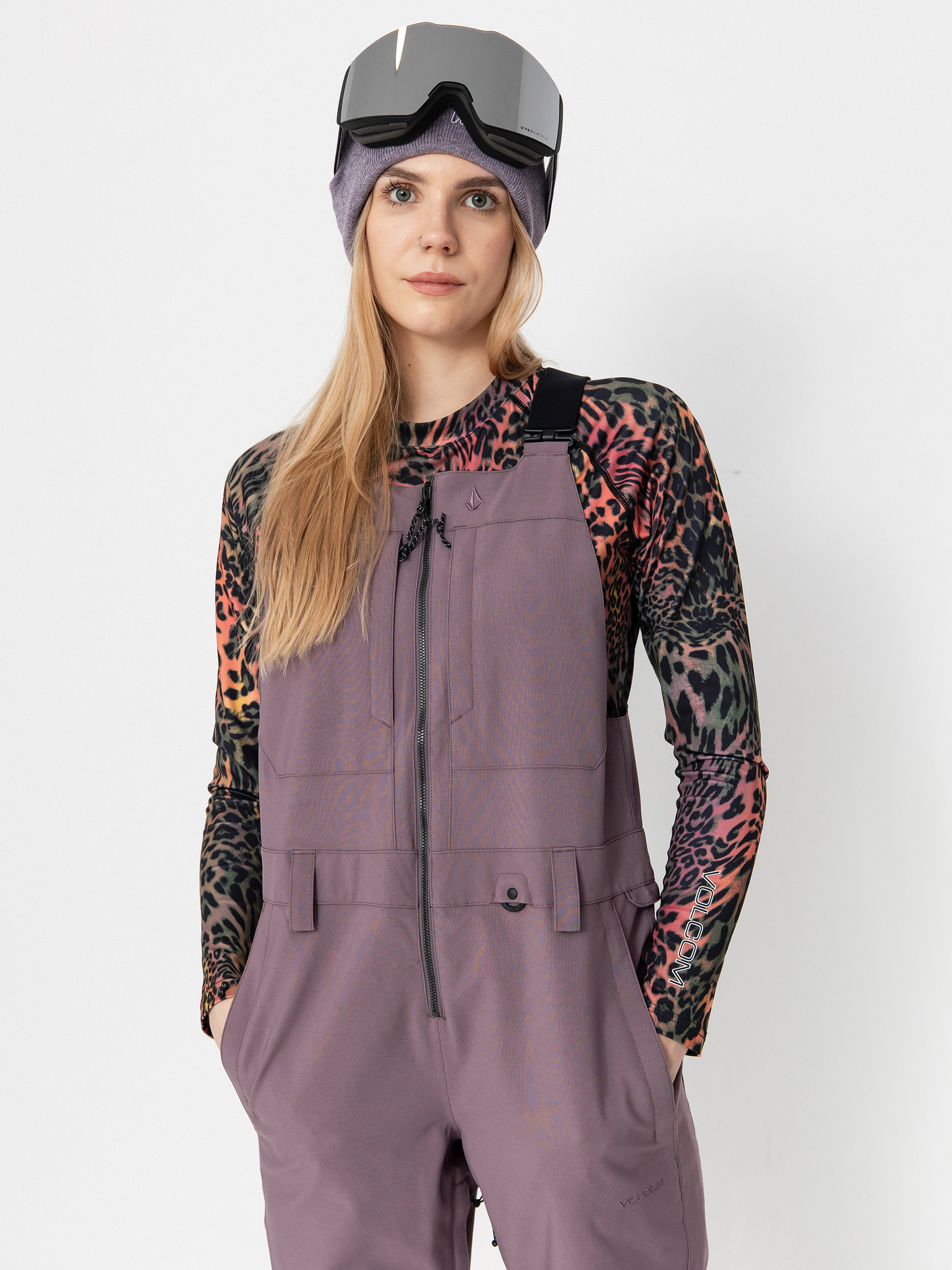 Damen Volcom Snowboard Hose Swift Bib Overall (dusty lavender)