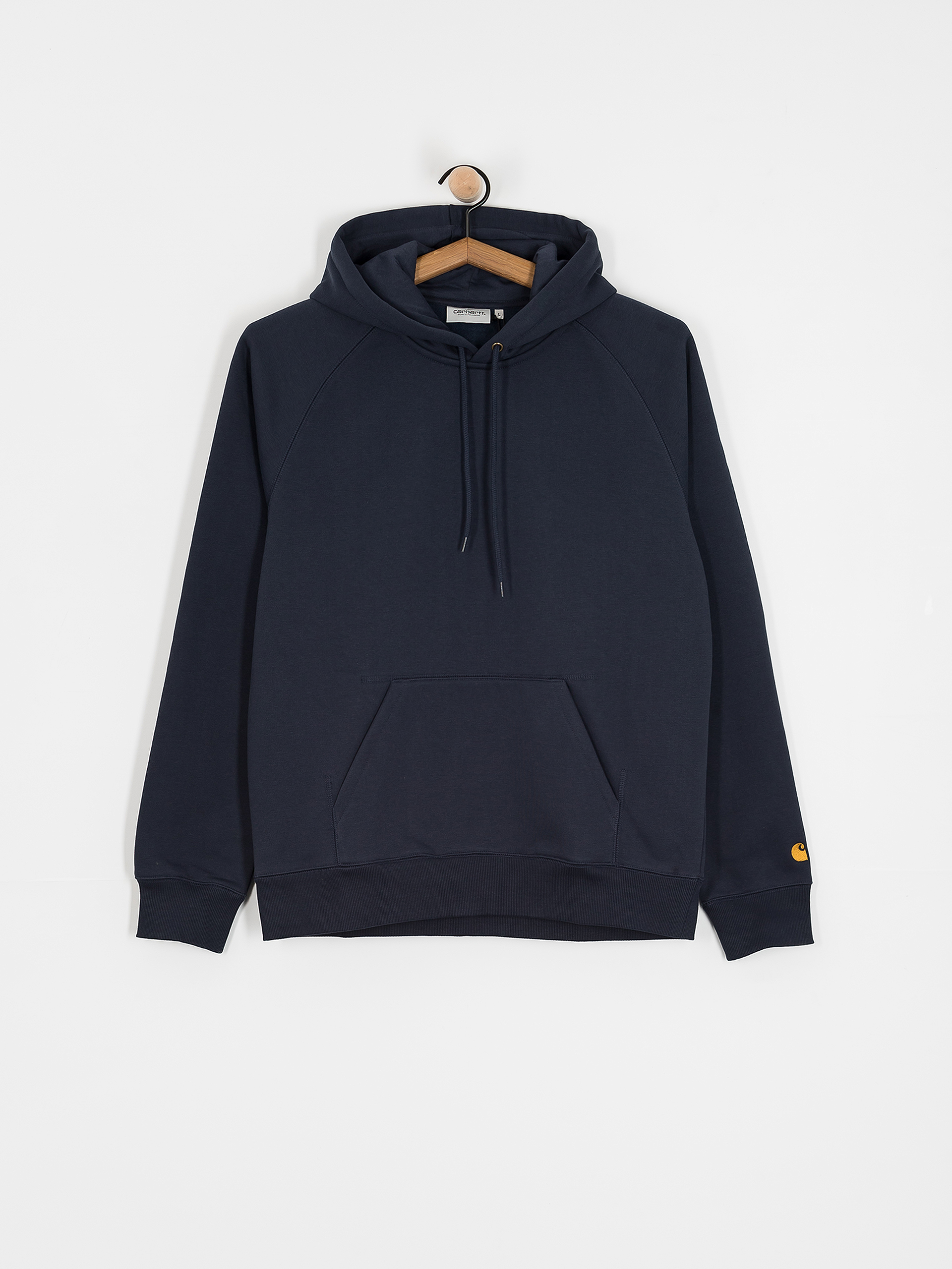 【carhartt】\"Hooded Chase\"フード付きチェイスフーディ/Mizar Carhartt WIP Chase ZHD Hoodie - navy blue (mizar/gold)