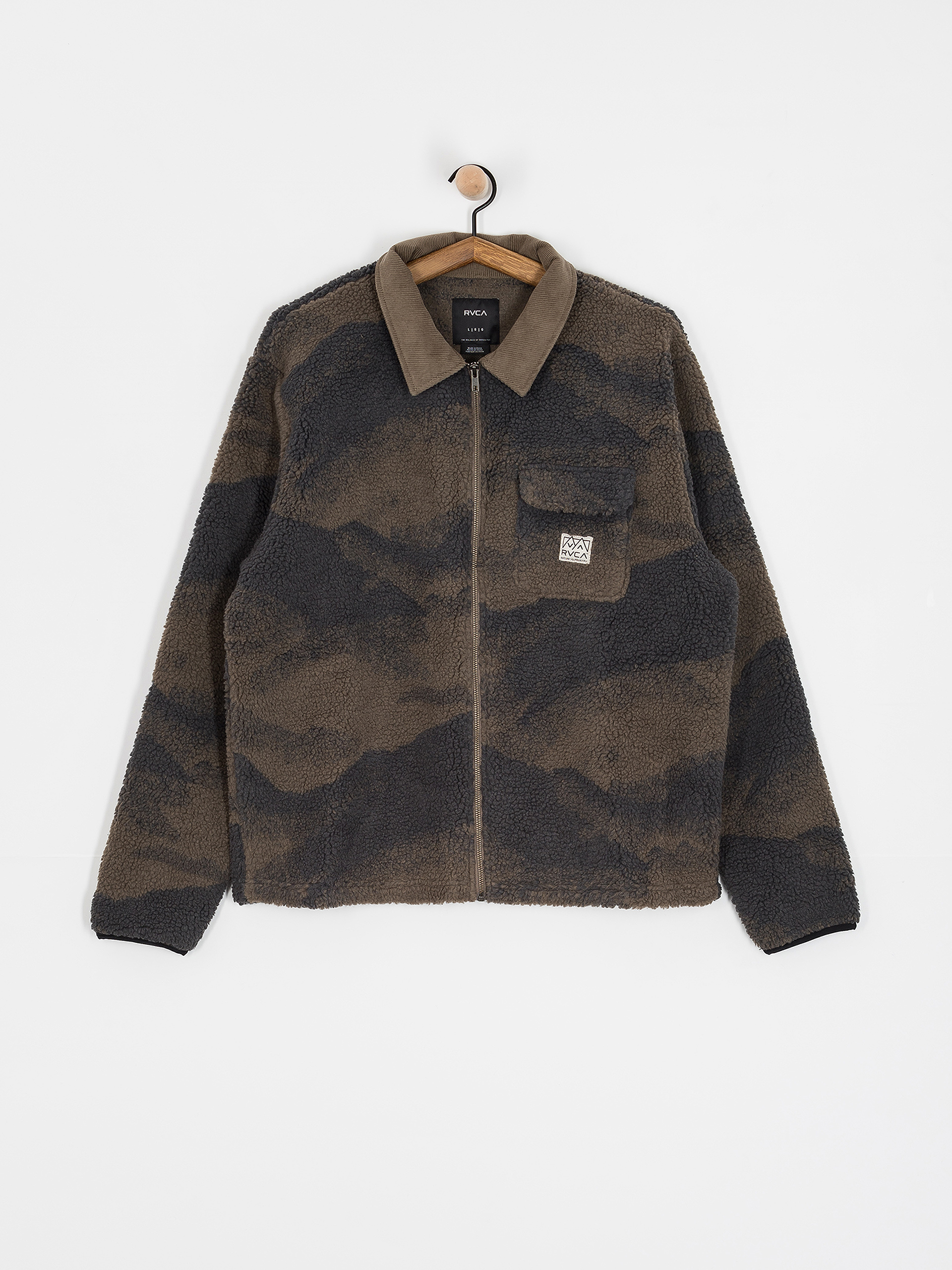 RVCA Walker Sherpa Jacket - brown (blue haze)