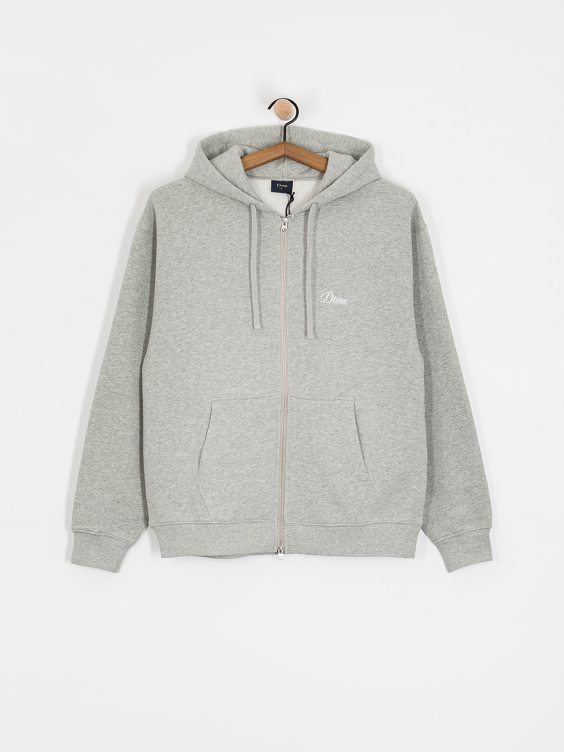 Dime Cursive Small Logo ZHD Hoodie (heather gray)