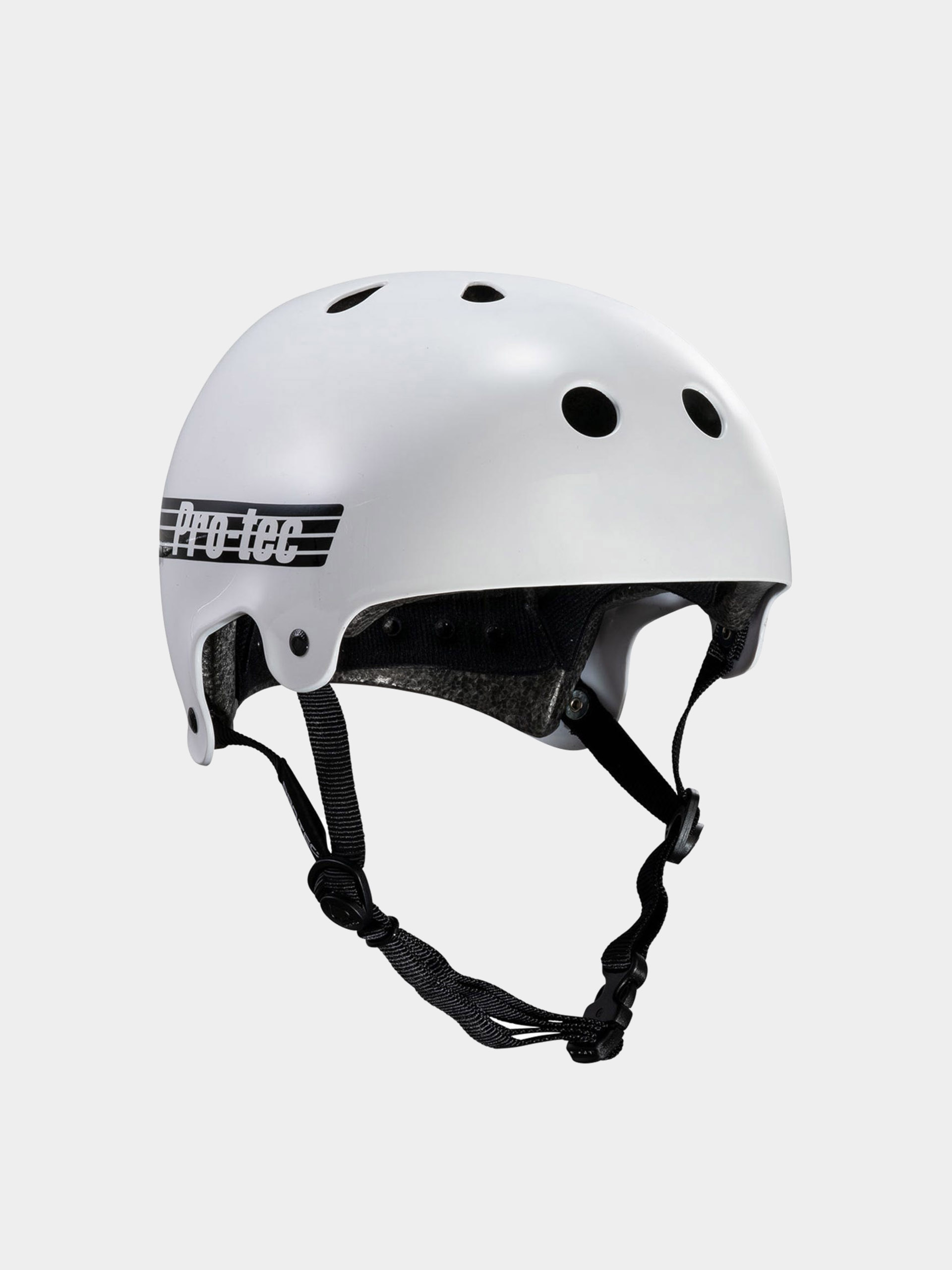 Herren Pro Tec Helm Old School Cert (gloss white)