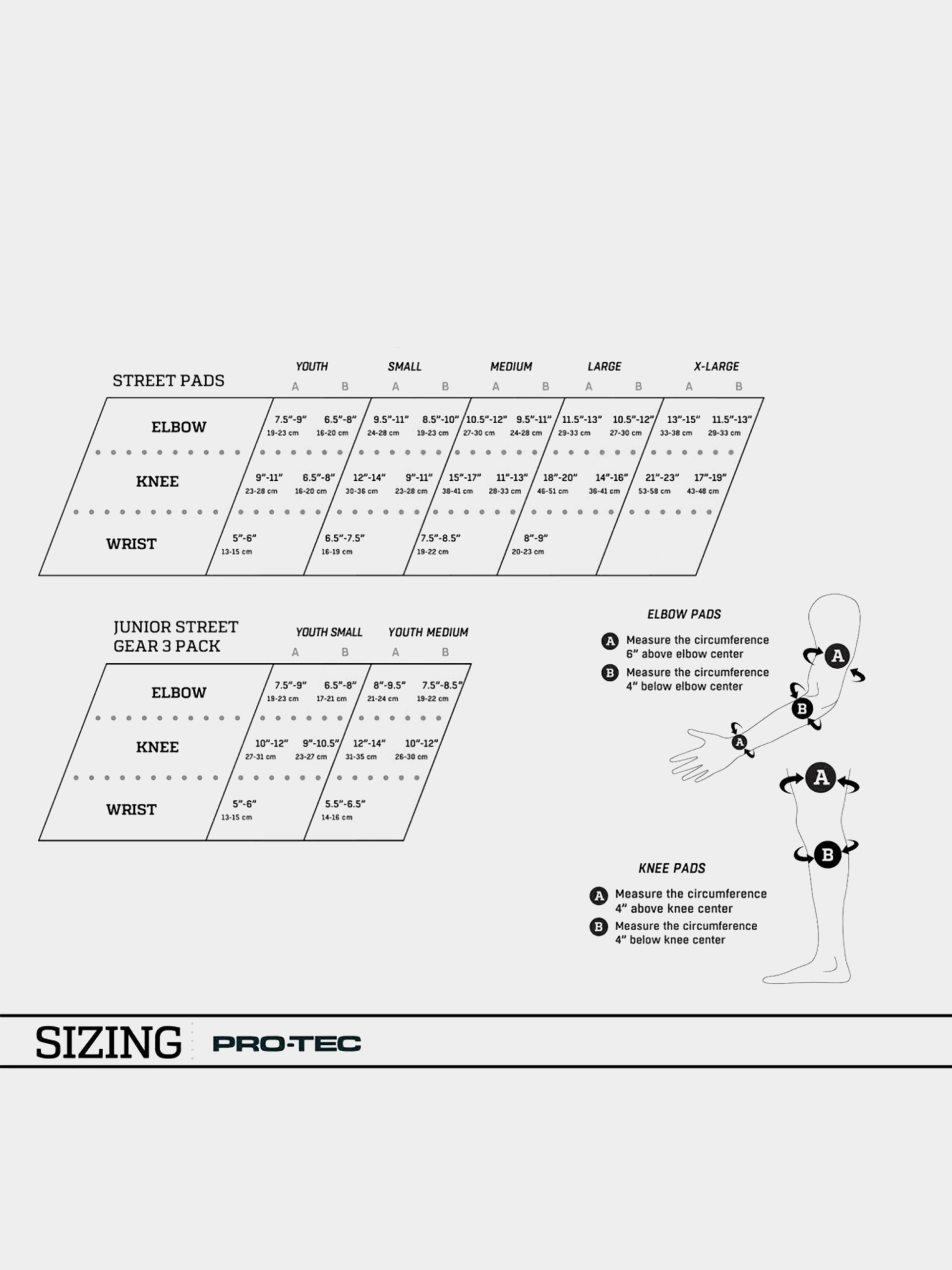 Pro Tec Schützer Street Gear Junior 3 Pack JR (red/white/black)