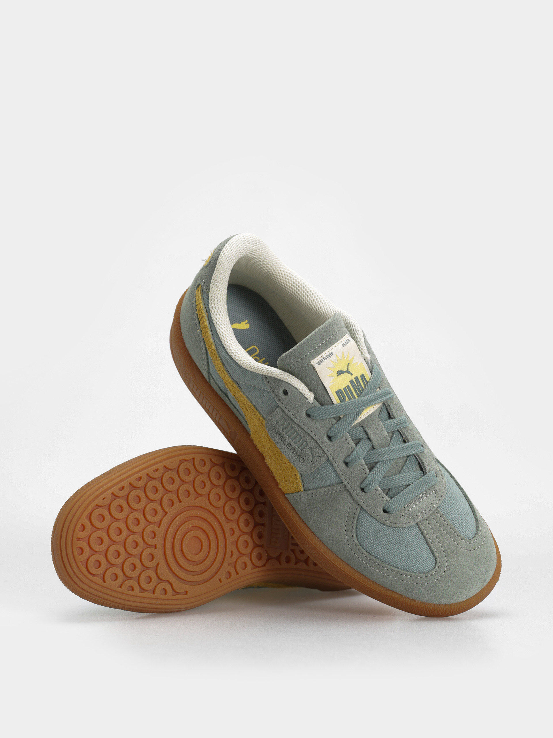 Puma Schuhe Palermo Weathered (green moon sunny yellow)