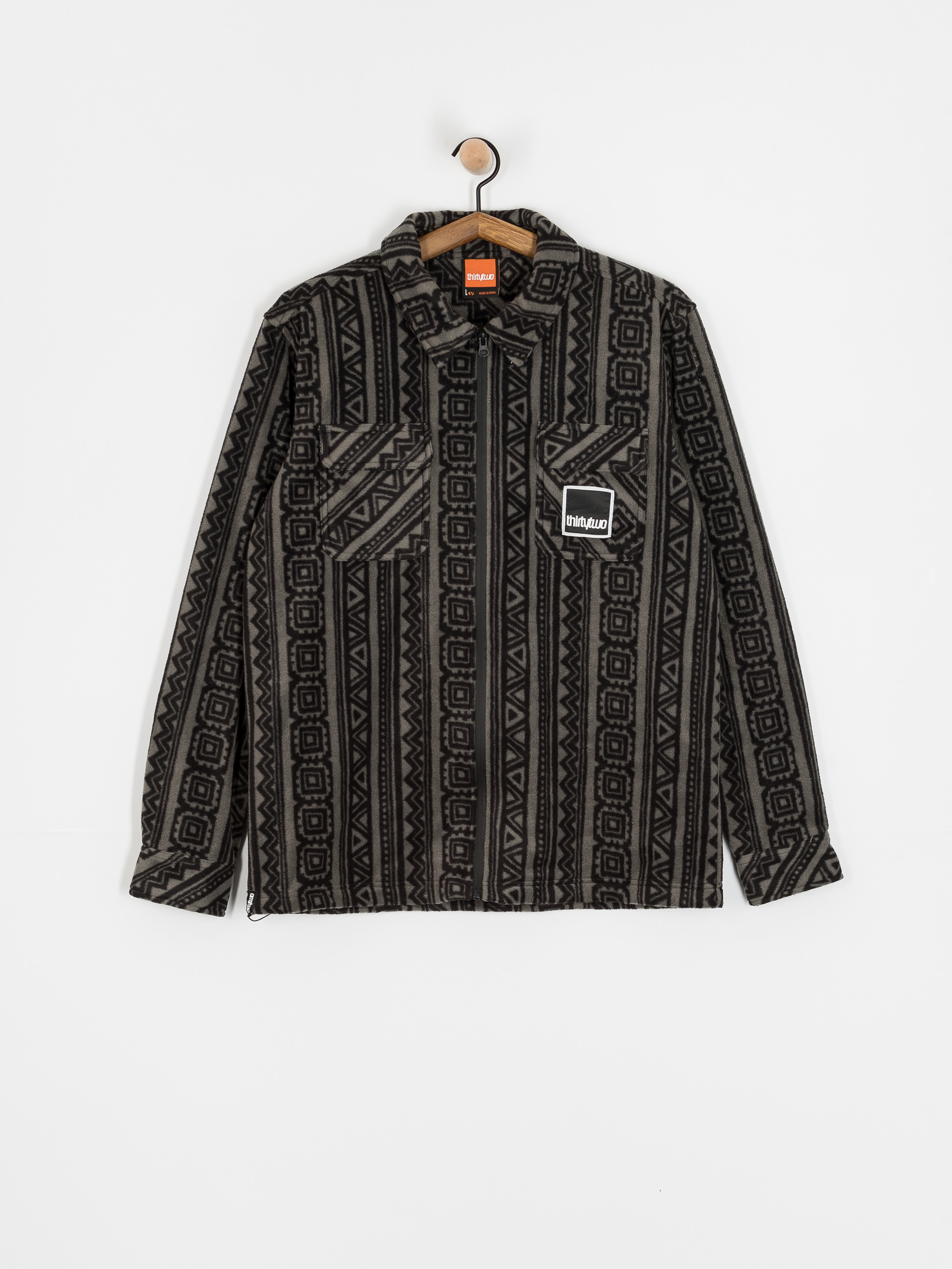 ThirtyTwo Rest Stop Zip Up Shirt Longsleeve (black/charcoal)