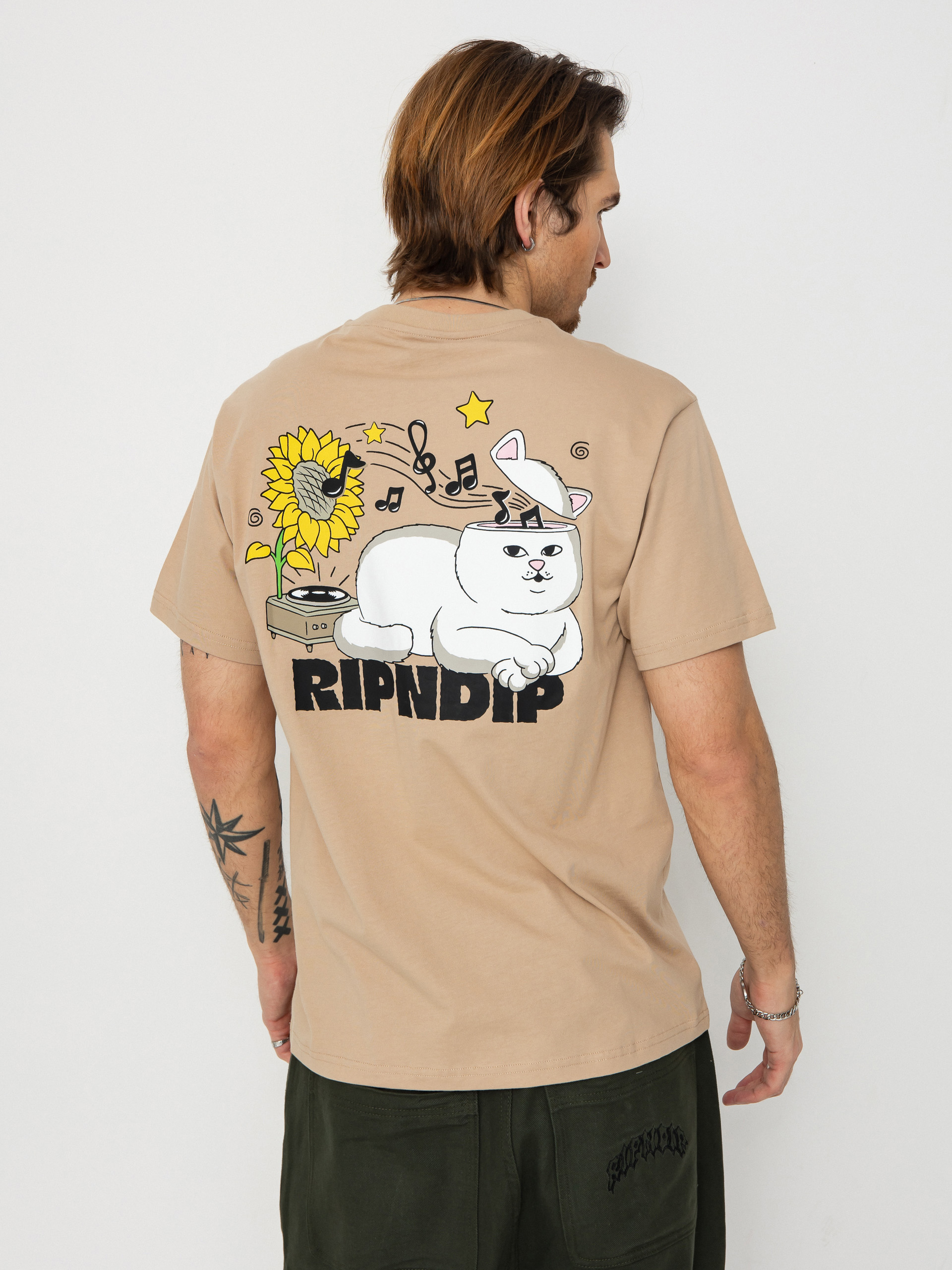 RipNDip T-Shirt No Music No Life (almond)