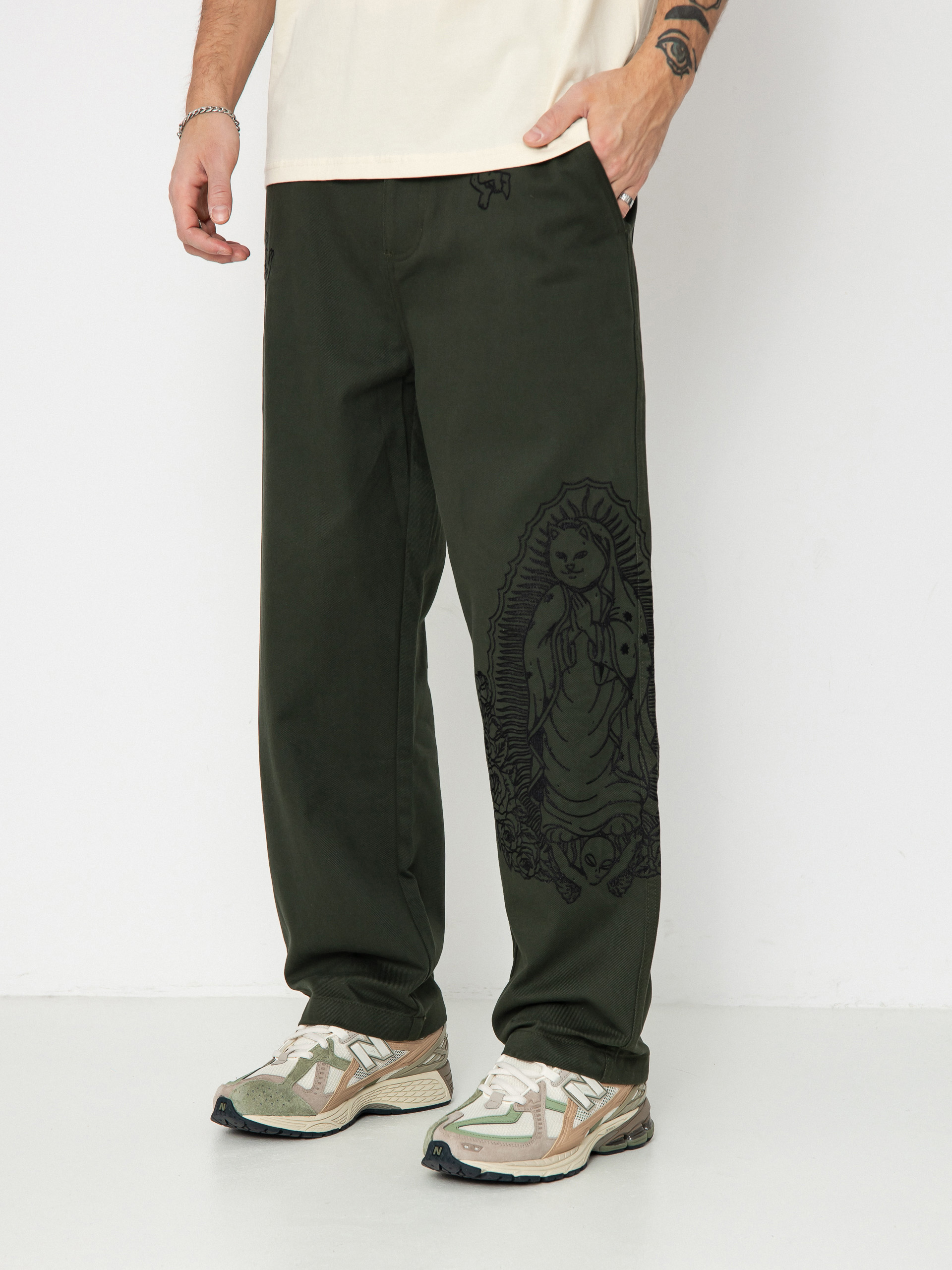 RipNDip Pants Mother Nerm Twill - green (dark olive)